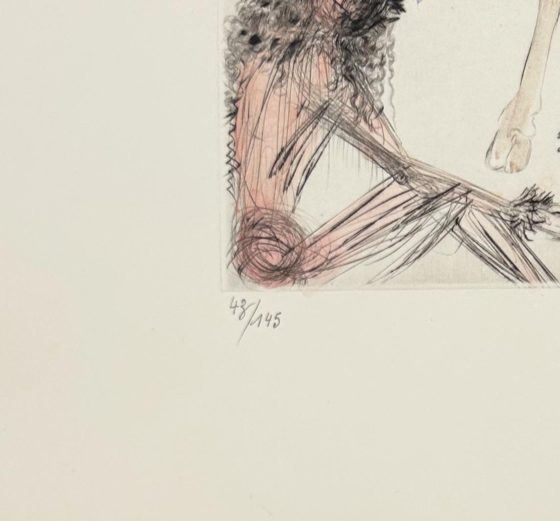 The sacred cow, from The Hippies - Beige Print by Salvador Dalí