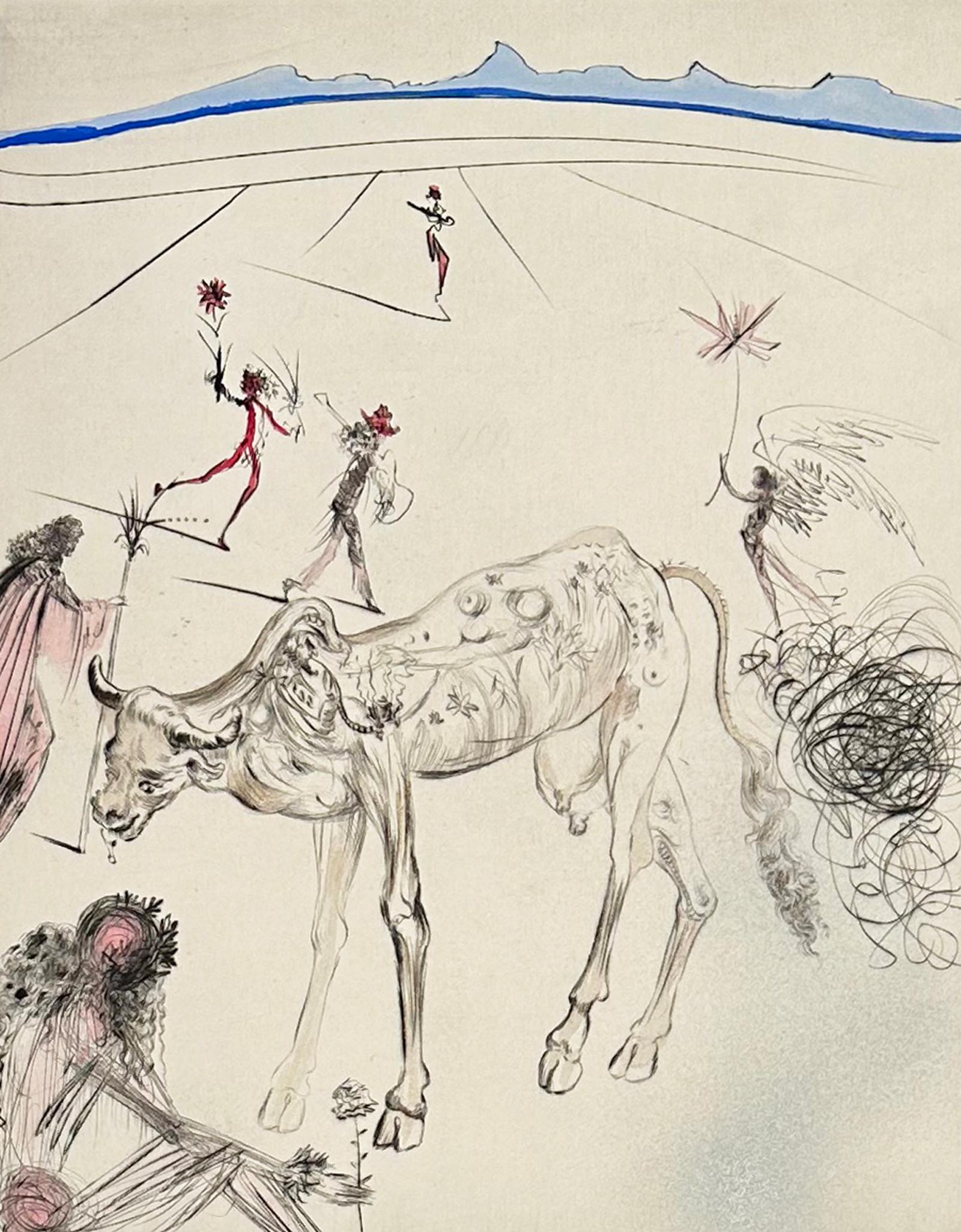Salvador Dalí Print - The sacred cow, from The Hippies