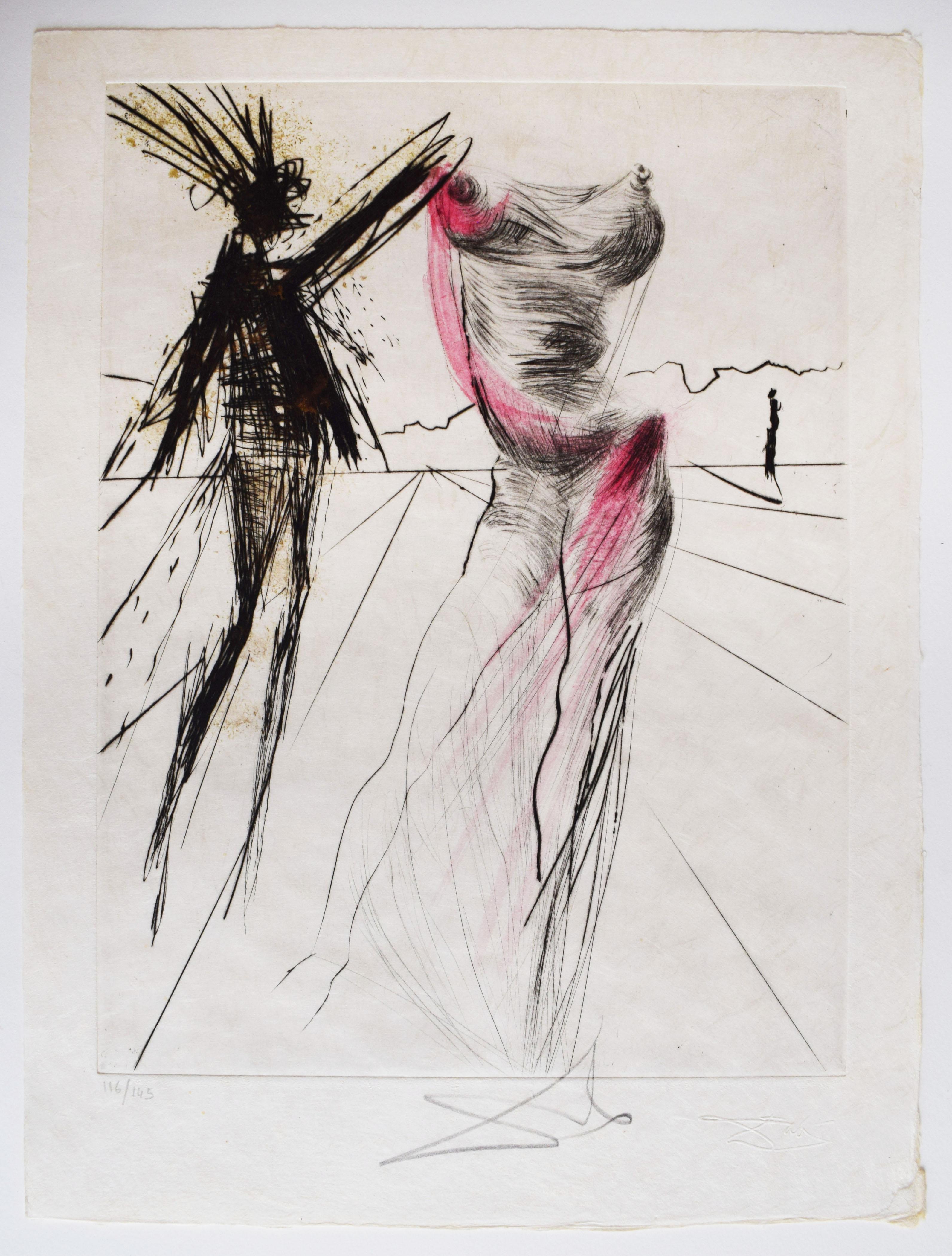 La sculpture, tirée de : Faust (Nuit de Walpurgis) - Surréalisme espagnol - Print de Salvador Dalí