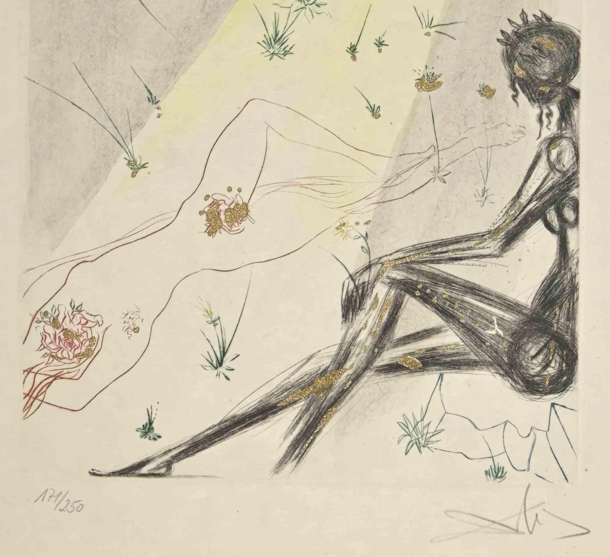 Il pastore - Acquaforte di Salvador Dalì - 1971 - Print di Salvador Dalí