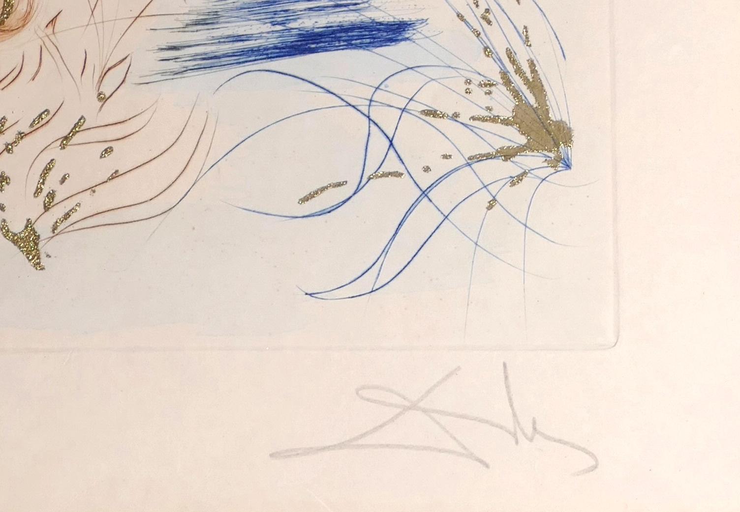 The Shepherd - Original Etching by S. Dalì - 1971 - Surrealist Print by Salvador Dalí