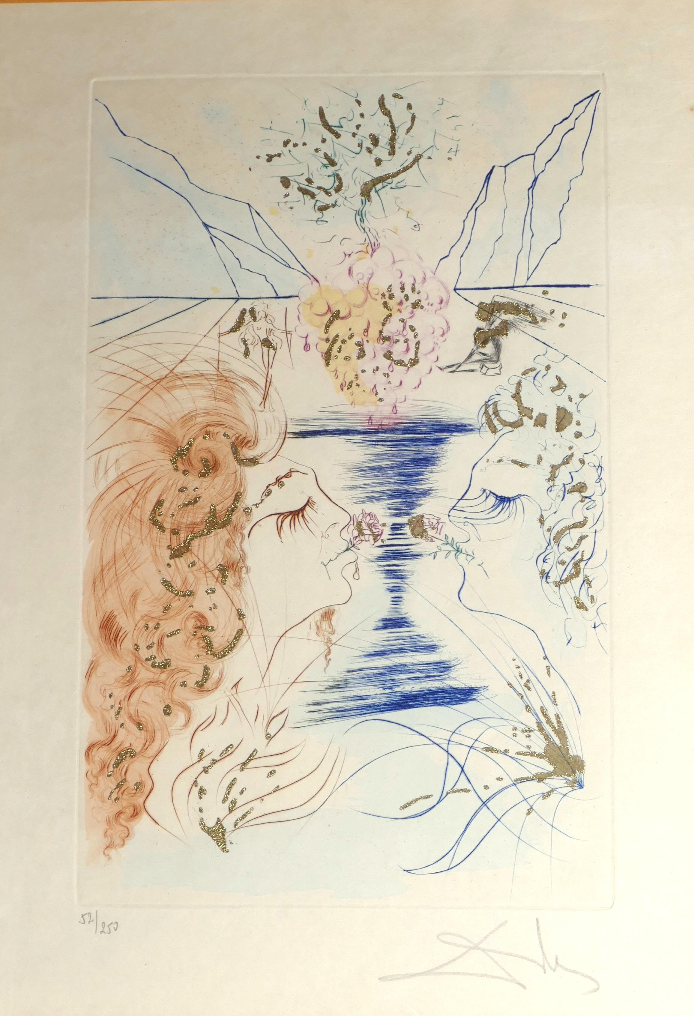 Salvador Dalí Figurative Print - The Shepherd - Original Etching by S. Dalì - 1971