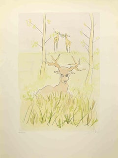 The Sick Stag - Etching  - 1974