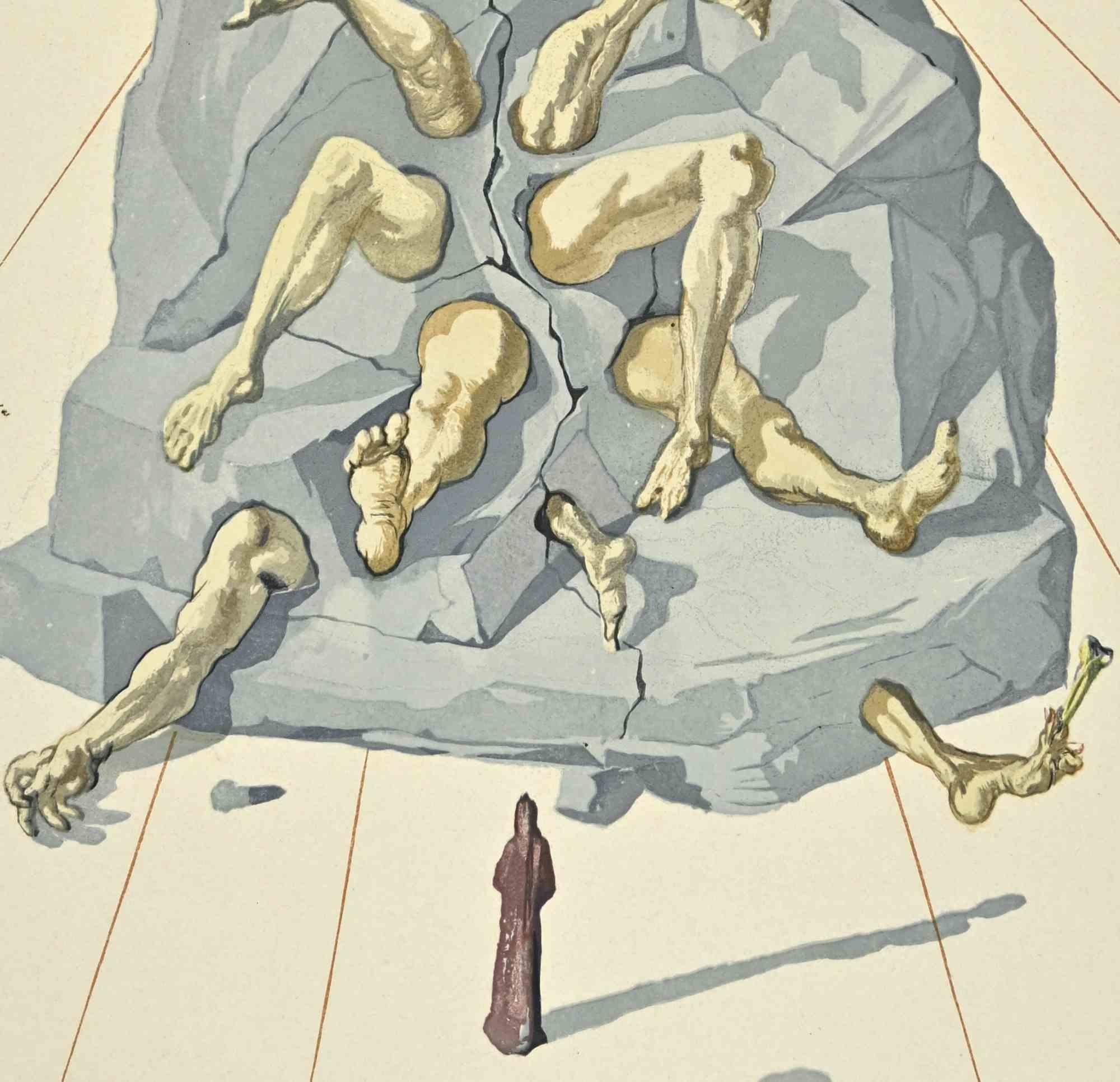 The Simonists - Woodcut print - 1963 - Print by Salvador Dalí