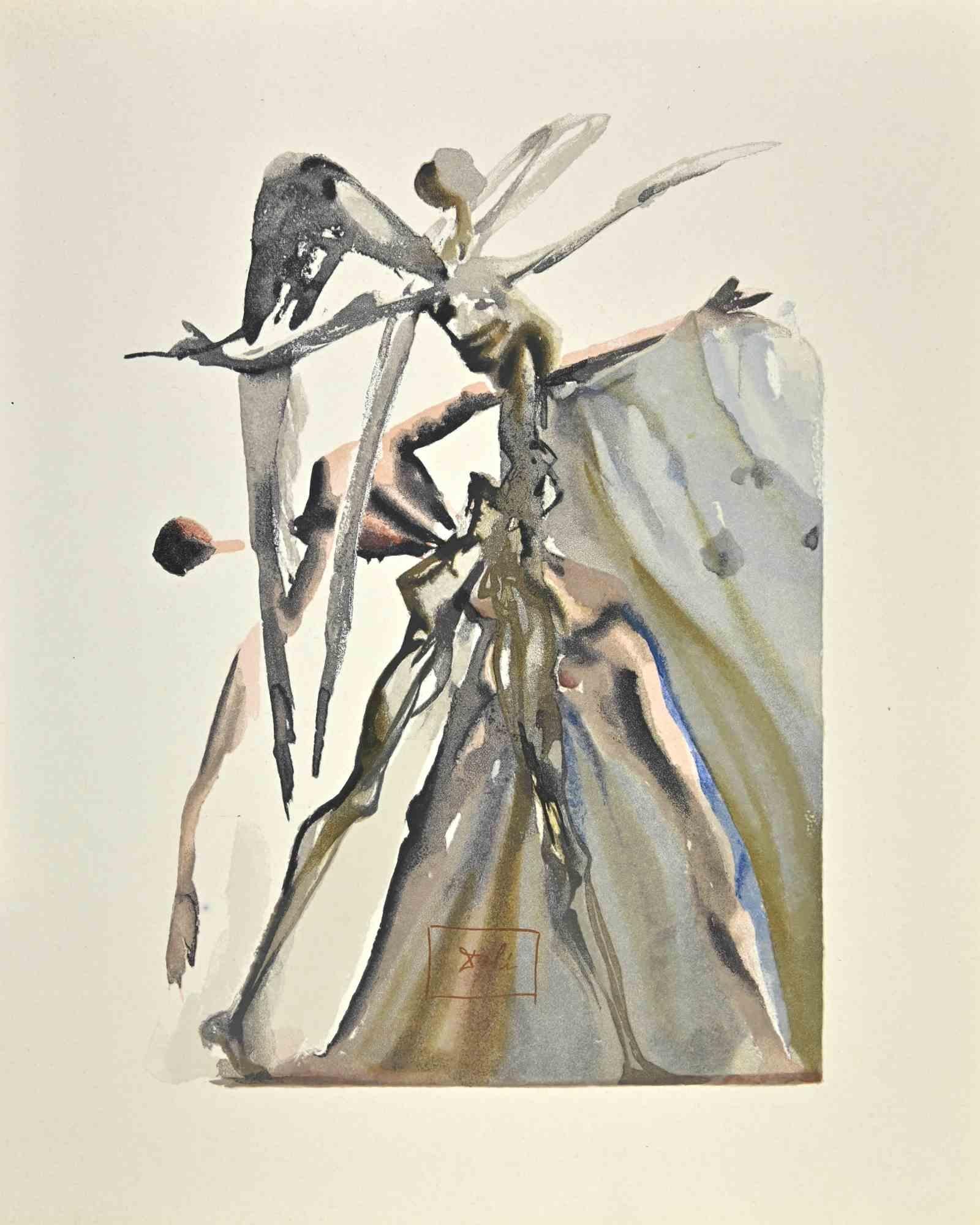 Figurative Print di Salvador Dalí - Le anime di  Contumacia - Xilografia - 1963
