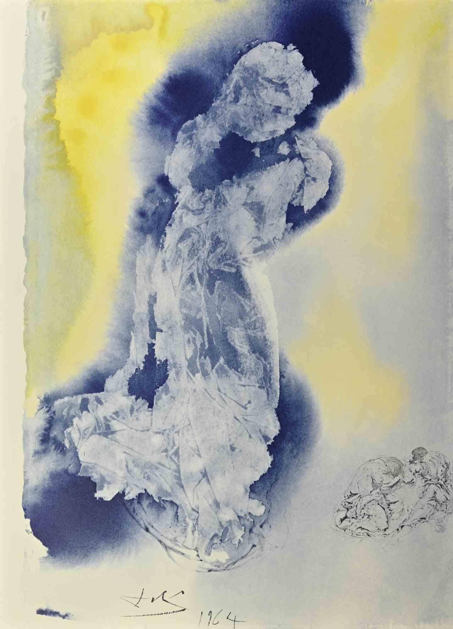 Print Salvador Dalí - L'Esprit est volontaire, mais la chair est terne - Lithographie - 1964