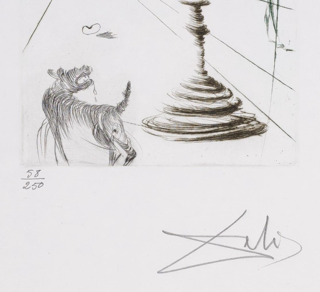 La fierecilla domada es un grabado del homenaje de Salvador Dalí a  Shakespeare - 