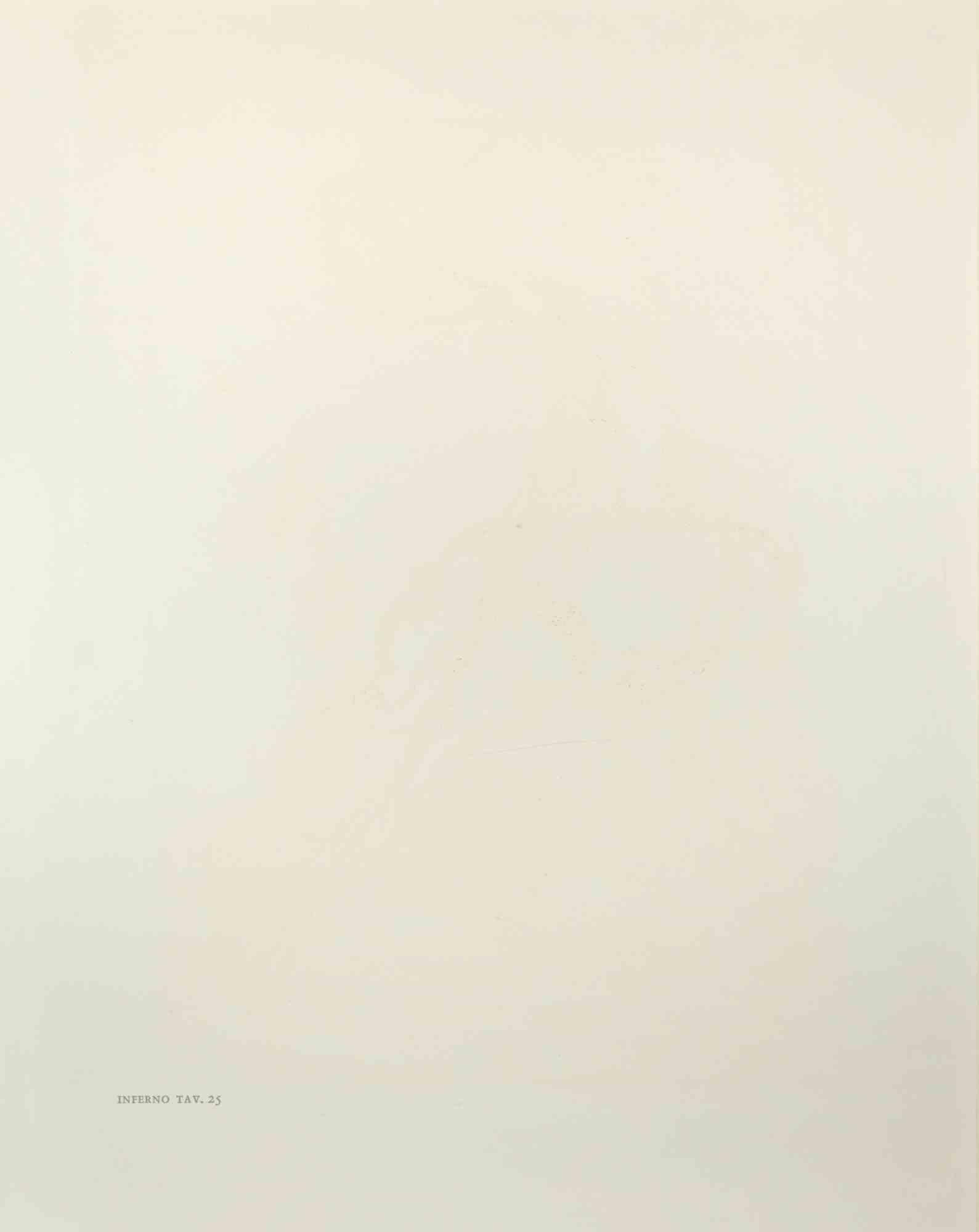 I ladri - La Divina Commedia - Xilografia  - 1963 - Print di Salvador Dalí