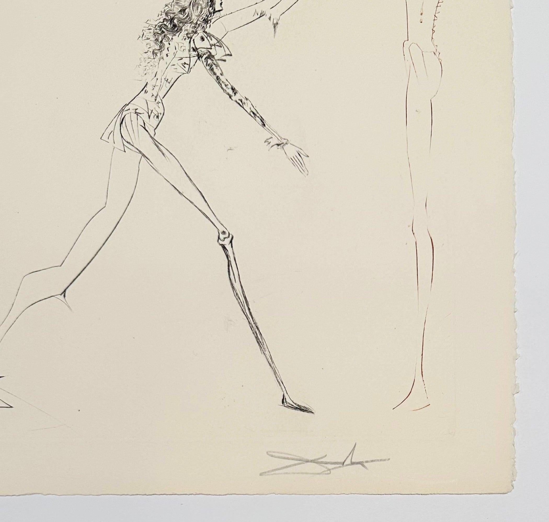 The Three Bad Barons, from Tristan and Iseult - Surrealist Print by Salvador Dalí