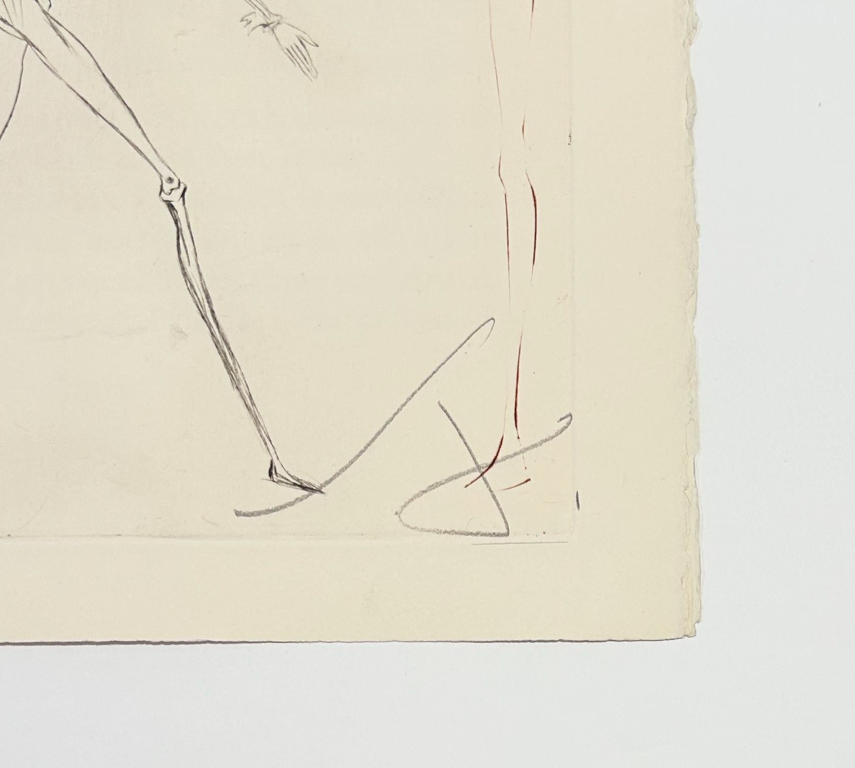 Les trois bad Barons de Tristan et d'Iseult - Surréalisme Print par Salvador Dalí