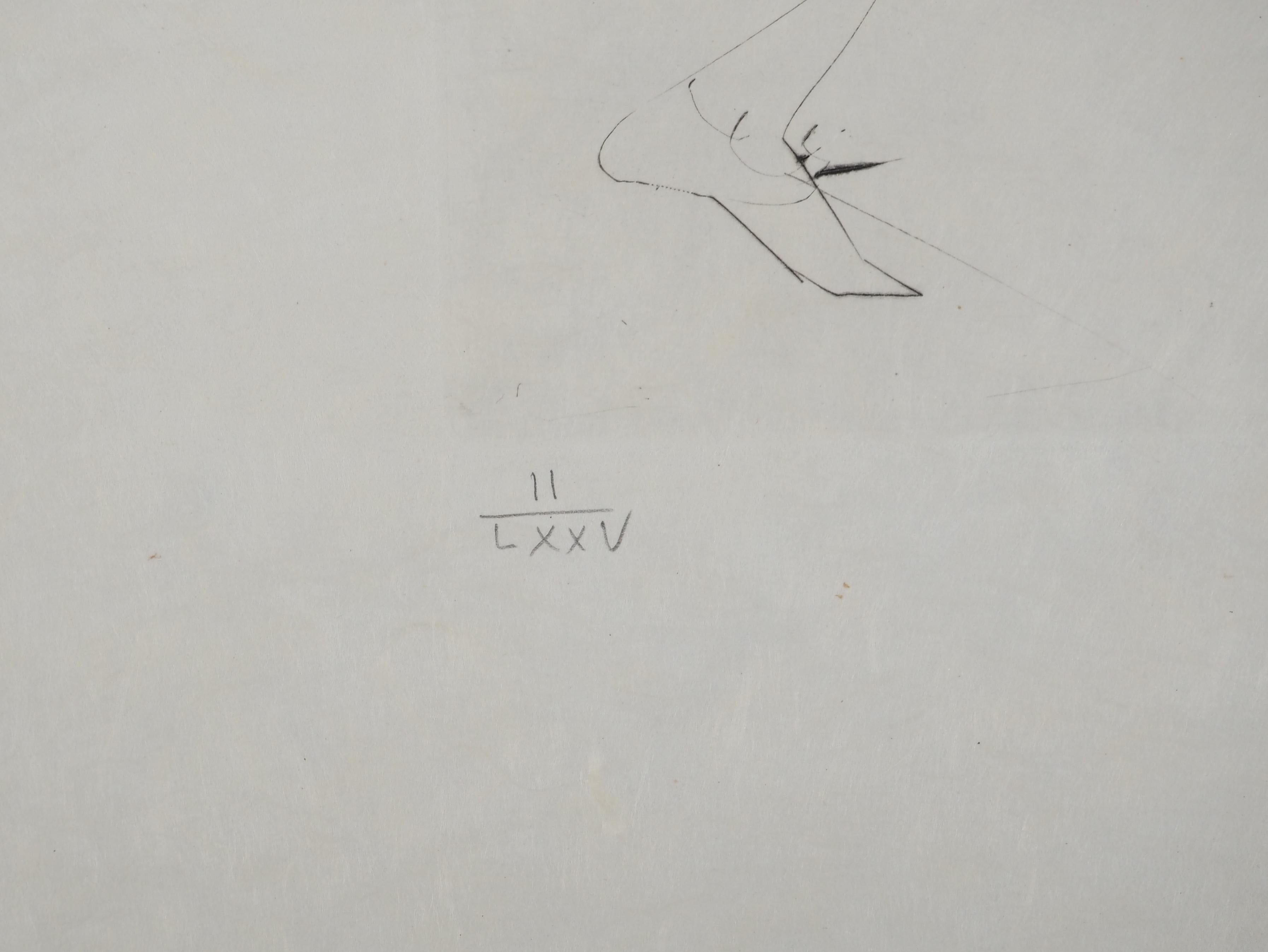 Los tres malos barones - Grabado original firmado a mano (Campo #70-10 O) en venta 2