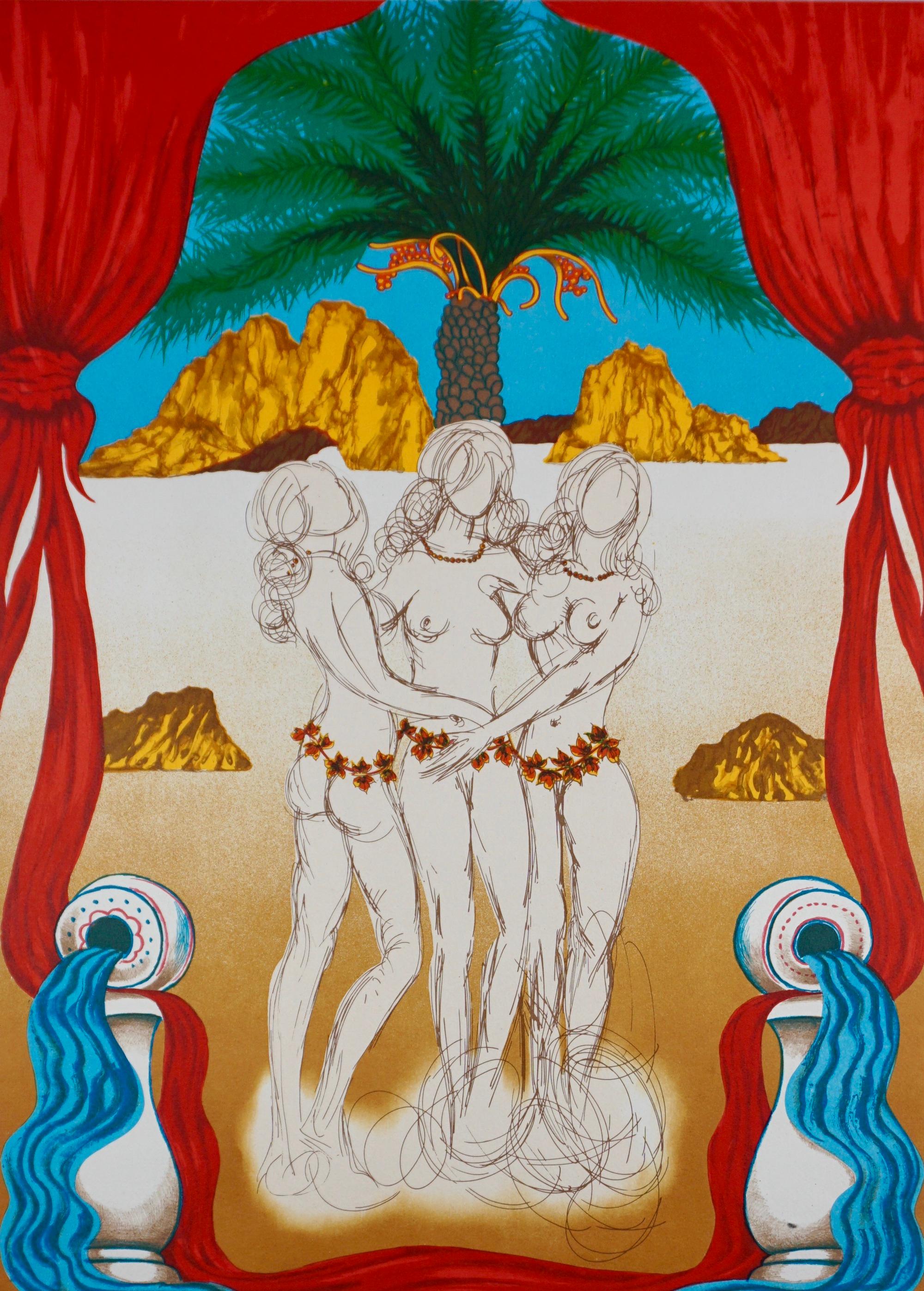 The Three Graces of Hawaii  - Print by Salvador Dalí