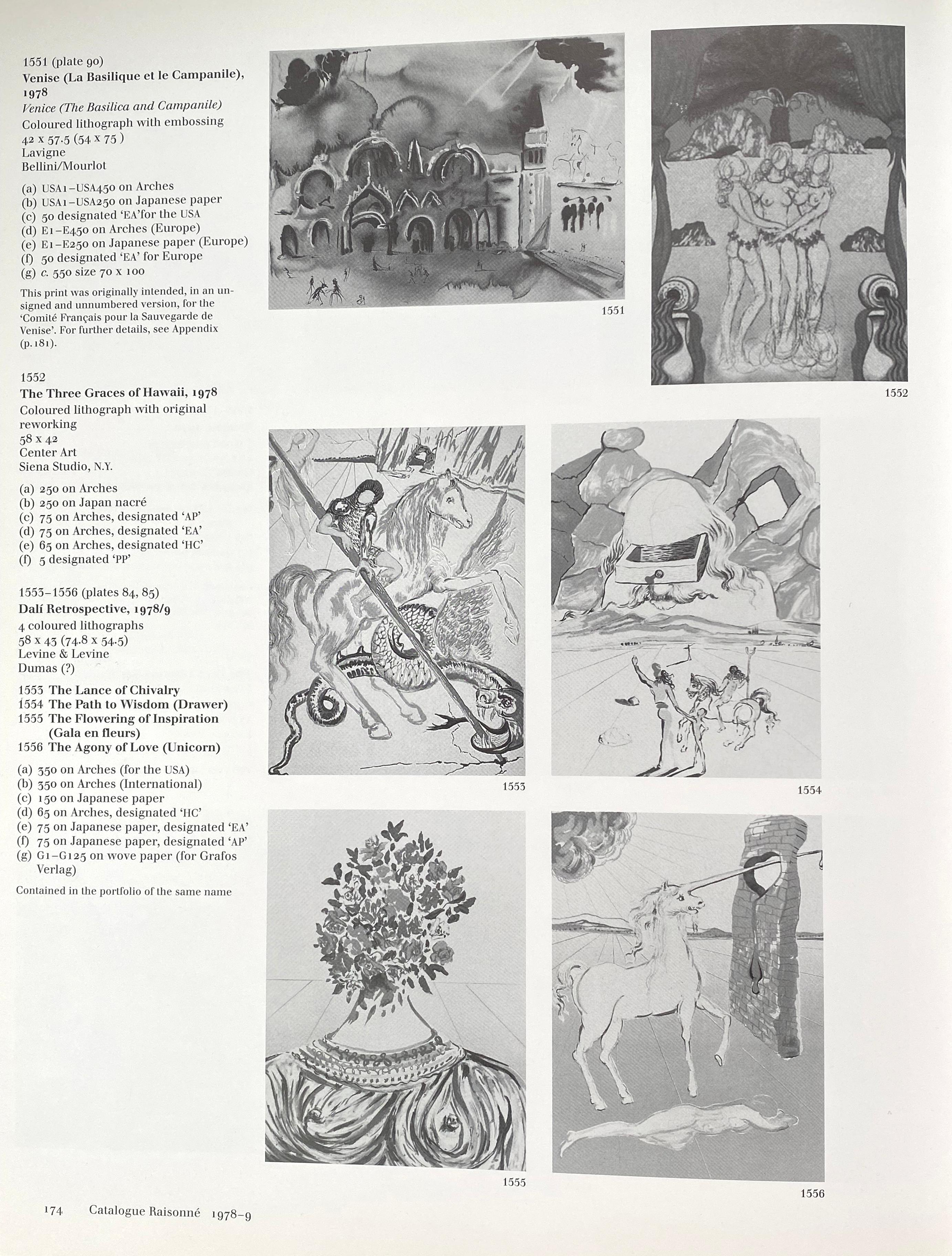 Las Tres Gracias de Hawai, litografía de Salvador Dalí 7