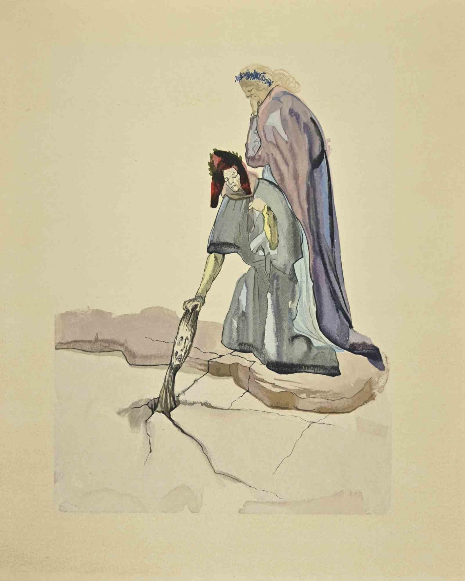 Salvador Dalí Print - The Traitors - Woodcut print - 1963