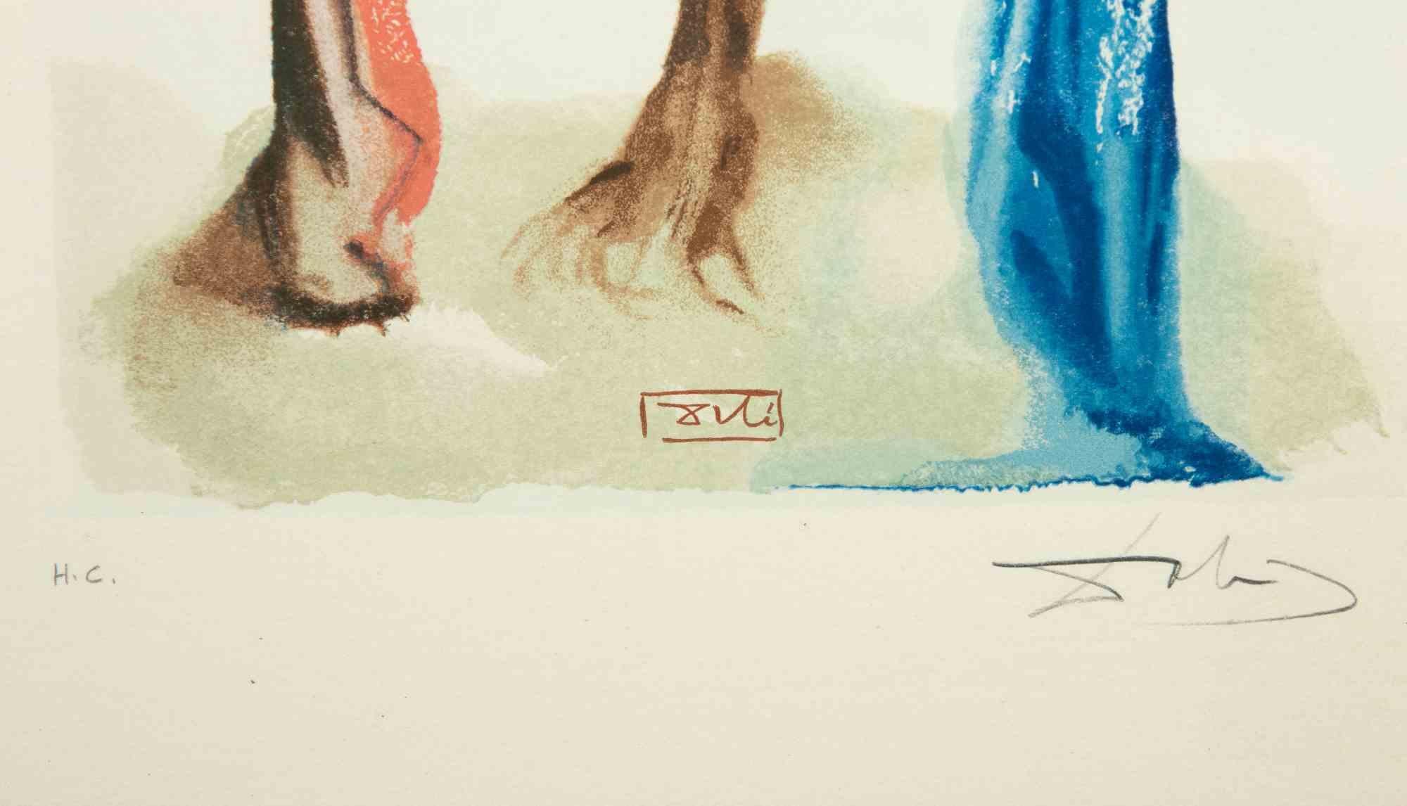 L'albero della penitenza - Xilografia - Anni '60 - Print Surrealismo di Salvador Dalí