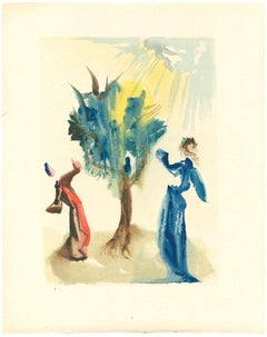 The Tree of Punishment - Original Woodcut attr. to Salvador Dalì - 1963