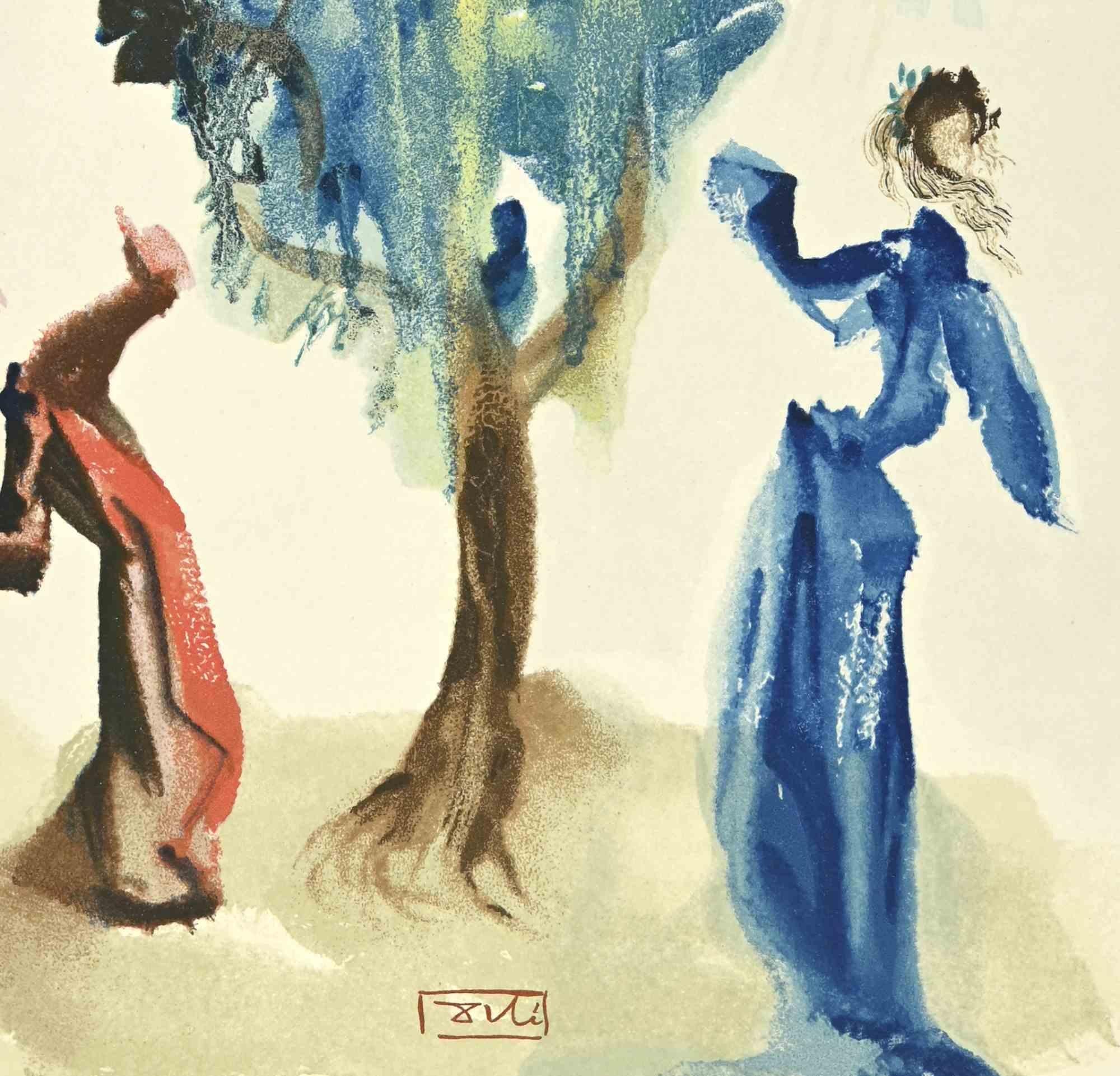The Tree of Punishment - Woodcut - 1963 - Print by Salvador Dalí