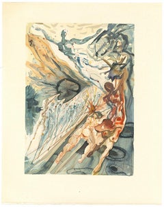 The Two Crowns - Original Woodcut Print by Salvador Dalì - 1963
