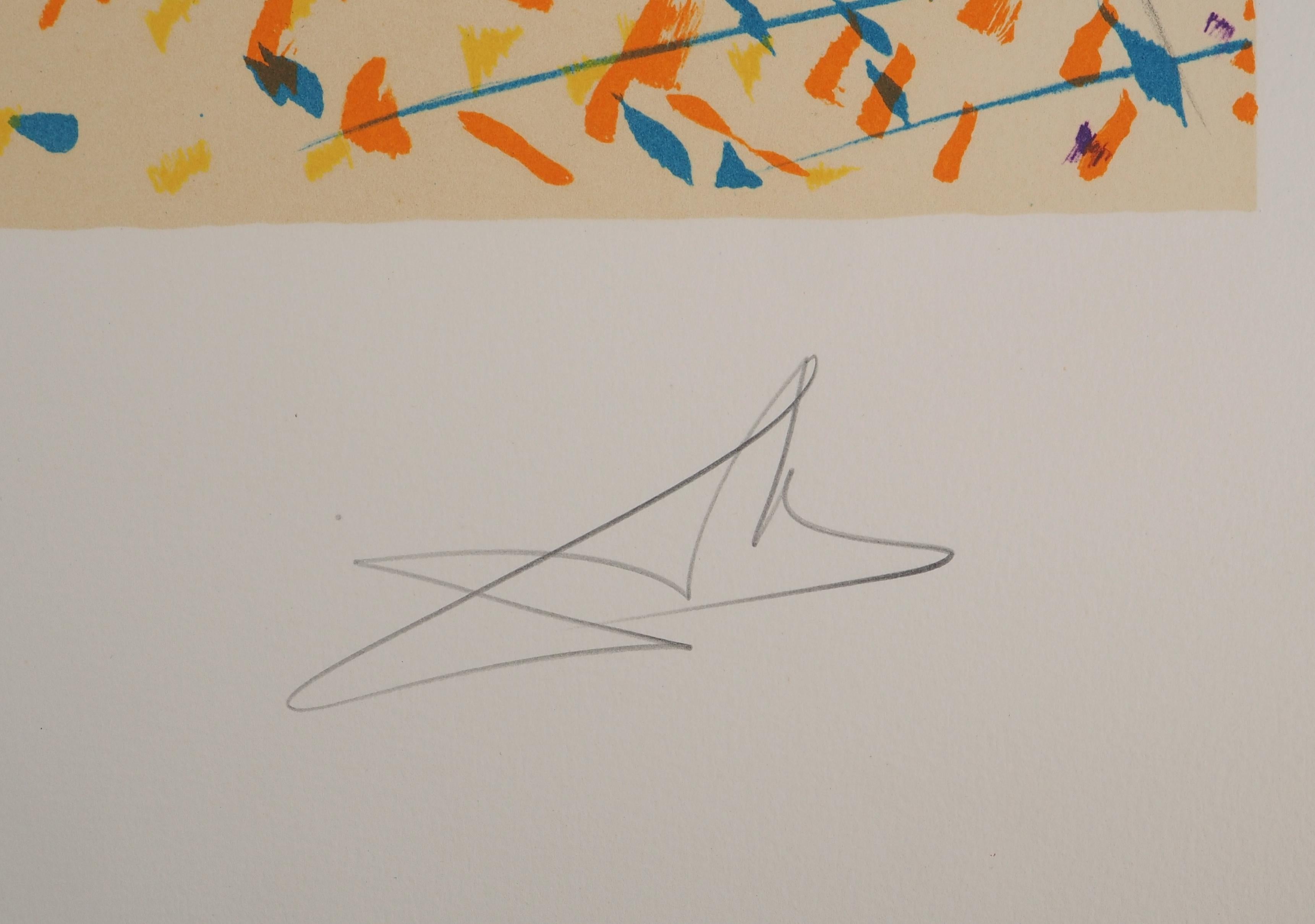 The Vitraux : Hallucinogenic Embrace - Original Lithograph Signed (Field #74-5J) - Print by Salvador Dalí