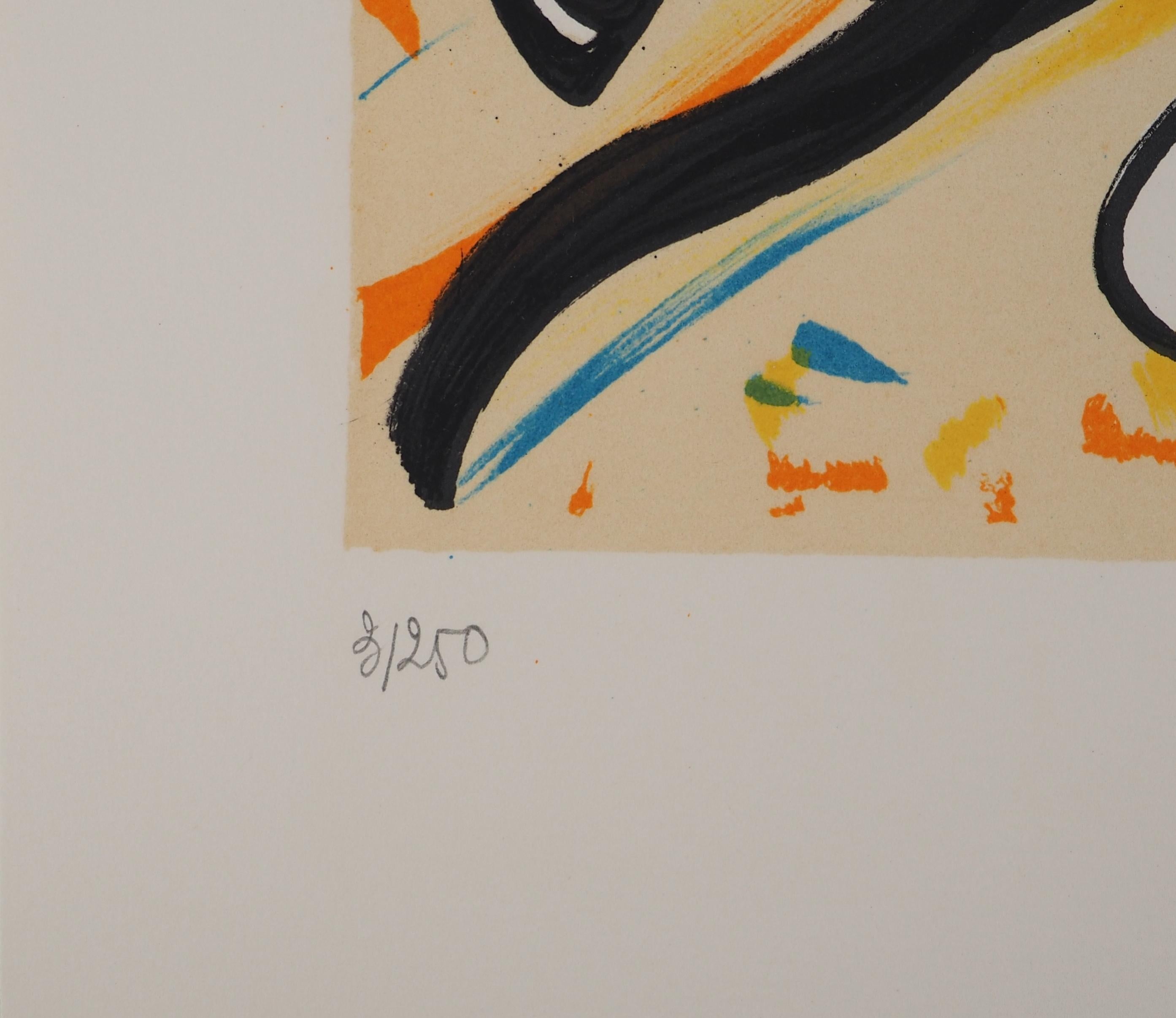 The Vitraux : Hallucinogenic Embrace - Original Lithograph Signed (Field #74-5J) 1