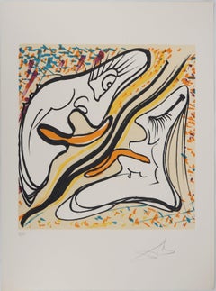 The Vitraux : Hallucinogenic Embrace - Original Lithograph Signed (Field #74-5J)