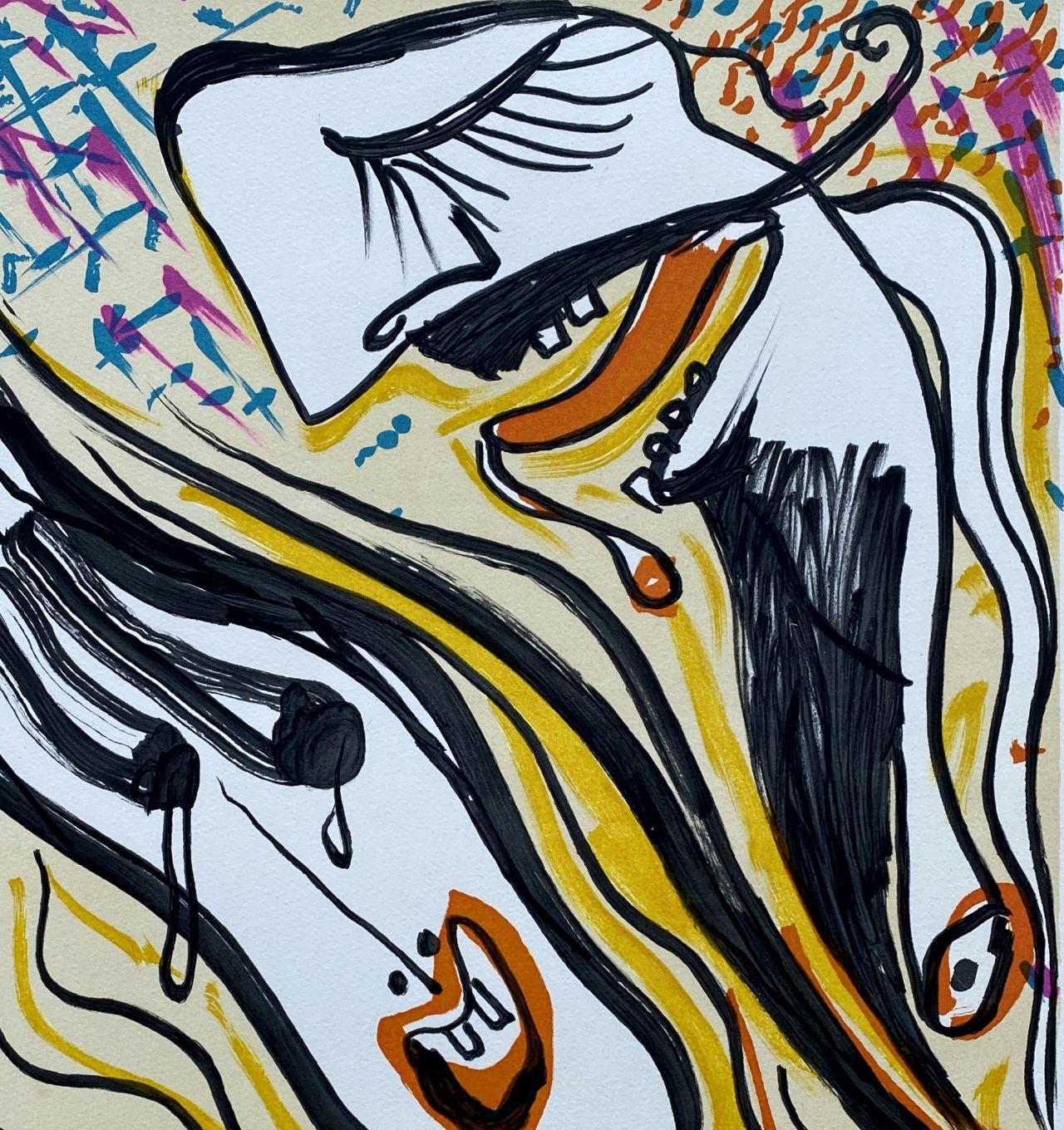 The Vitraux Heterosexual Anguish Original Lithograph Handsigned For Sale At 1stdibs