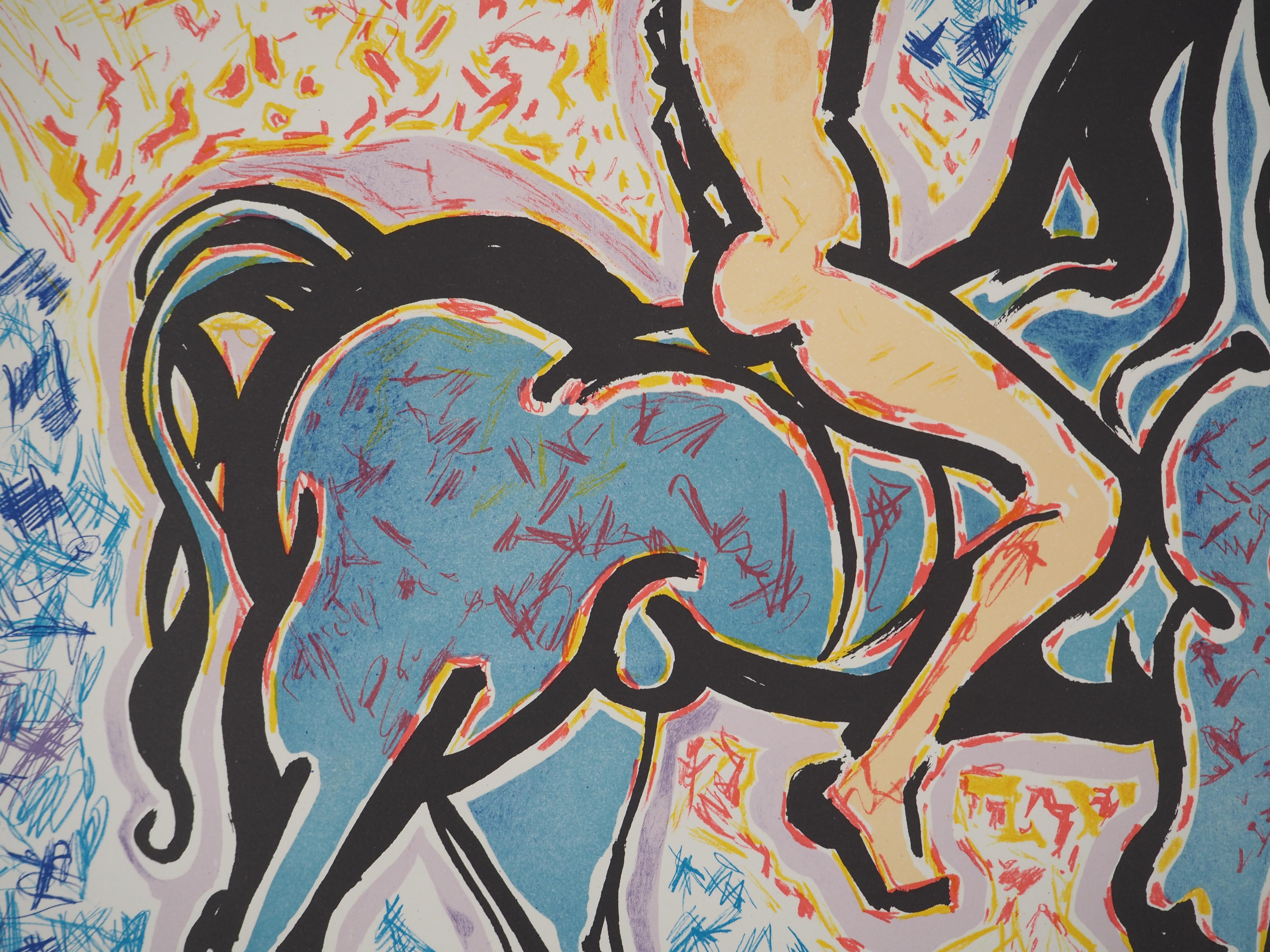 Salvador DALI
I Vitraux : Horseman, 1973

Litografia originale
Firmato a matita
Numerato / 250
Su pergamena Arches, 48 x 65 cm (c. 18,9 x 25,6 pollici)

Riferimenti : 
- Catalogo ragionato Campo #76-2B
- Catalogo ragionato Michler & Lopsinger