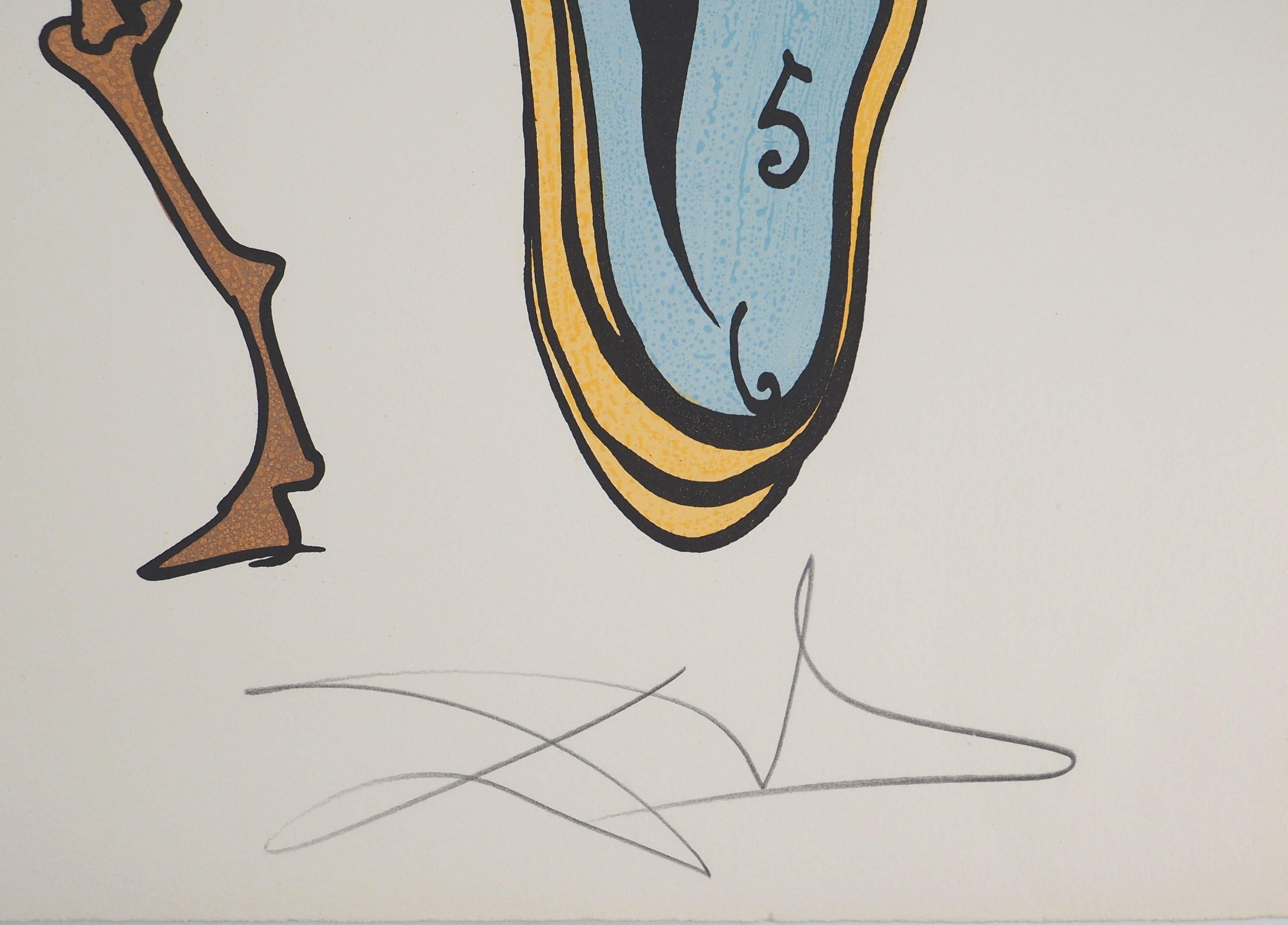 The Vitraux : Soft Watch - Original Lithograph Handsigned (Field #74-5Q) - Print by Salvador Dalí