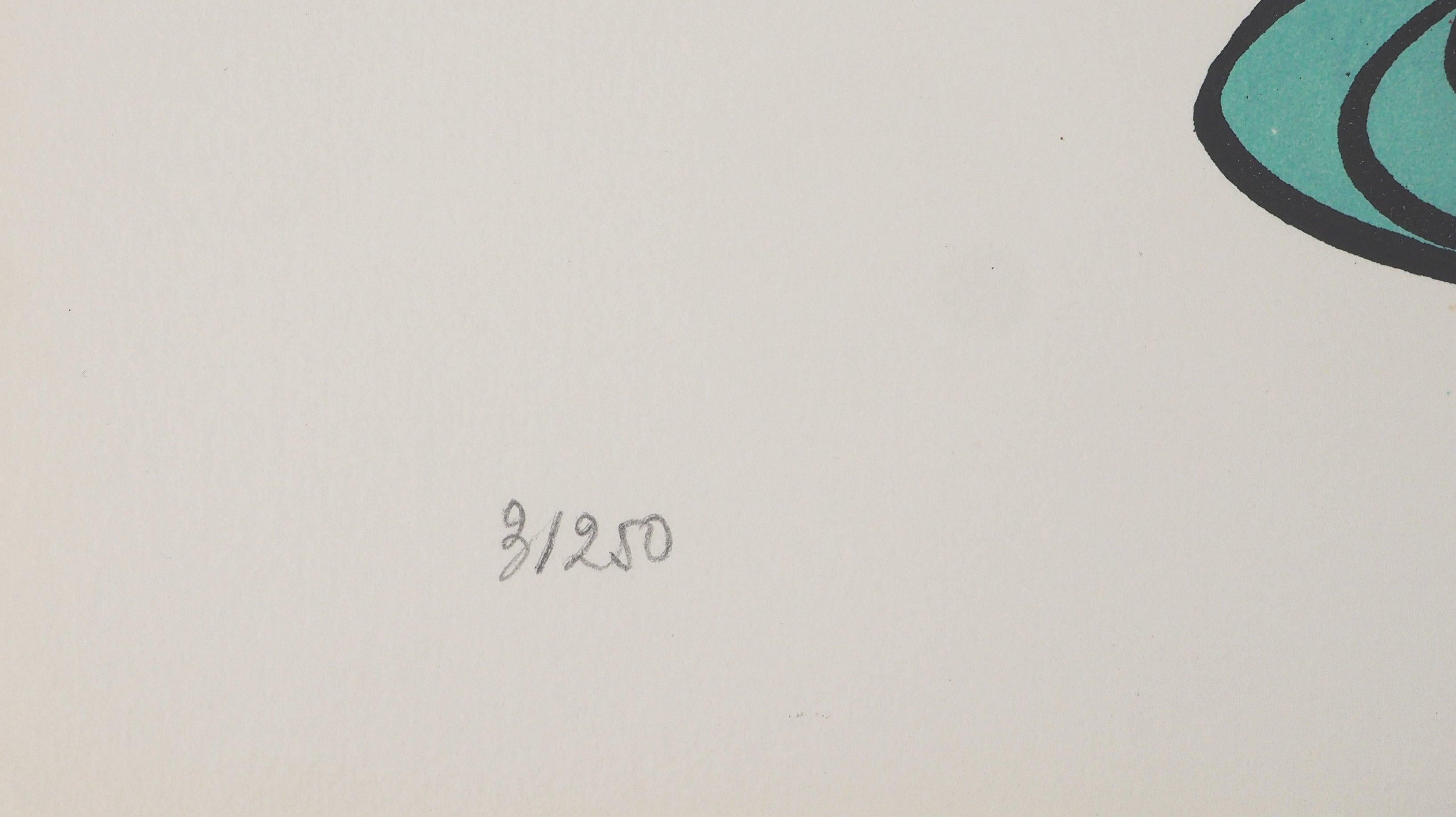 The Vitraux : Soft Watch - Original Lithograph Handsigned (Field #74-5Q) For Sale 2
