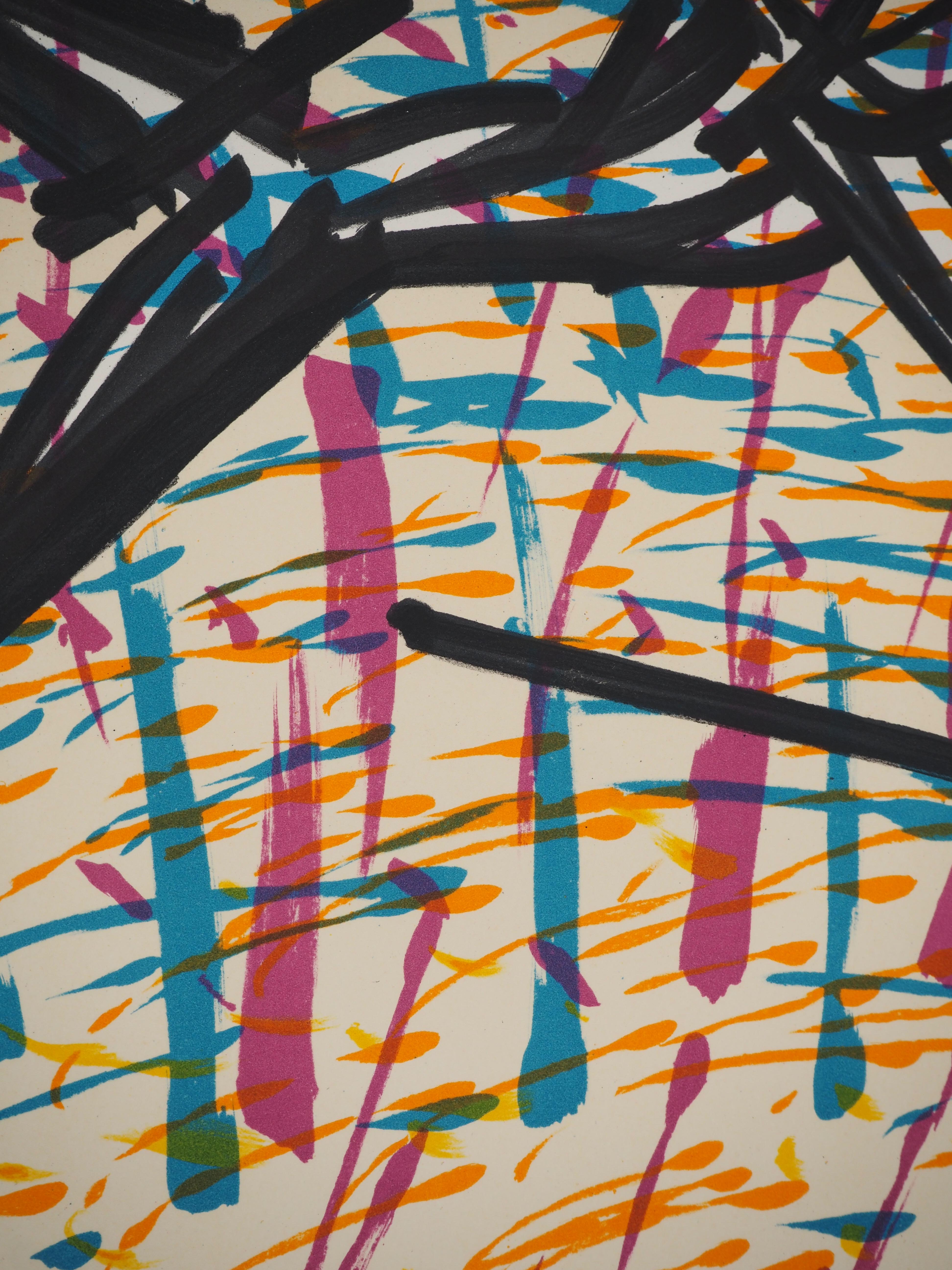 The Vitraux : The Angel - Original Lithograph Handsigned (Field #74-5I) For Sale 1