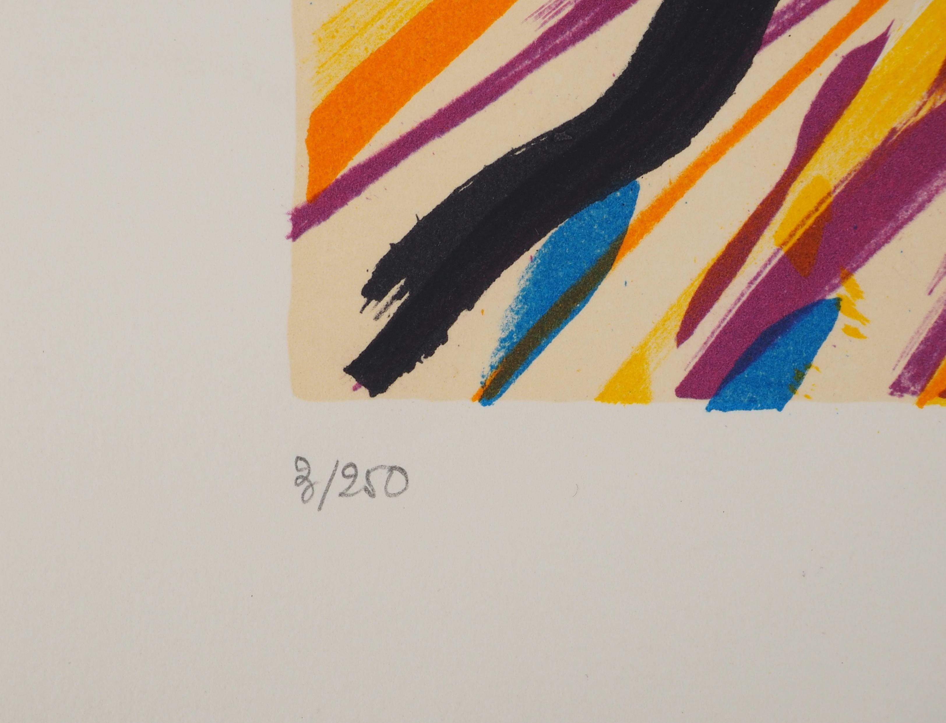 The Vitraux : The Sun - Lithographie originale signée à la main (feuille n°74-5P) en vente 1
