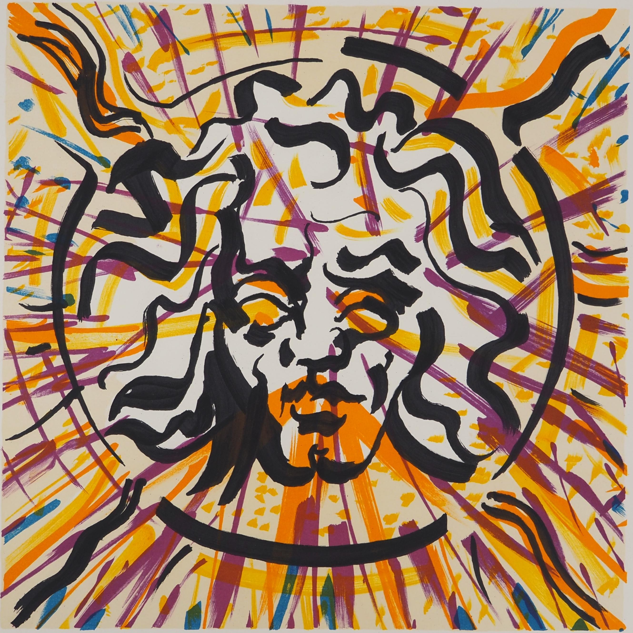 The Vitraux : The Sun - Lithographie originale signée à la main (feuille n°74-5P) en vente 2