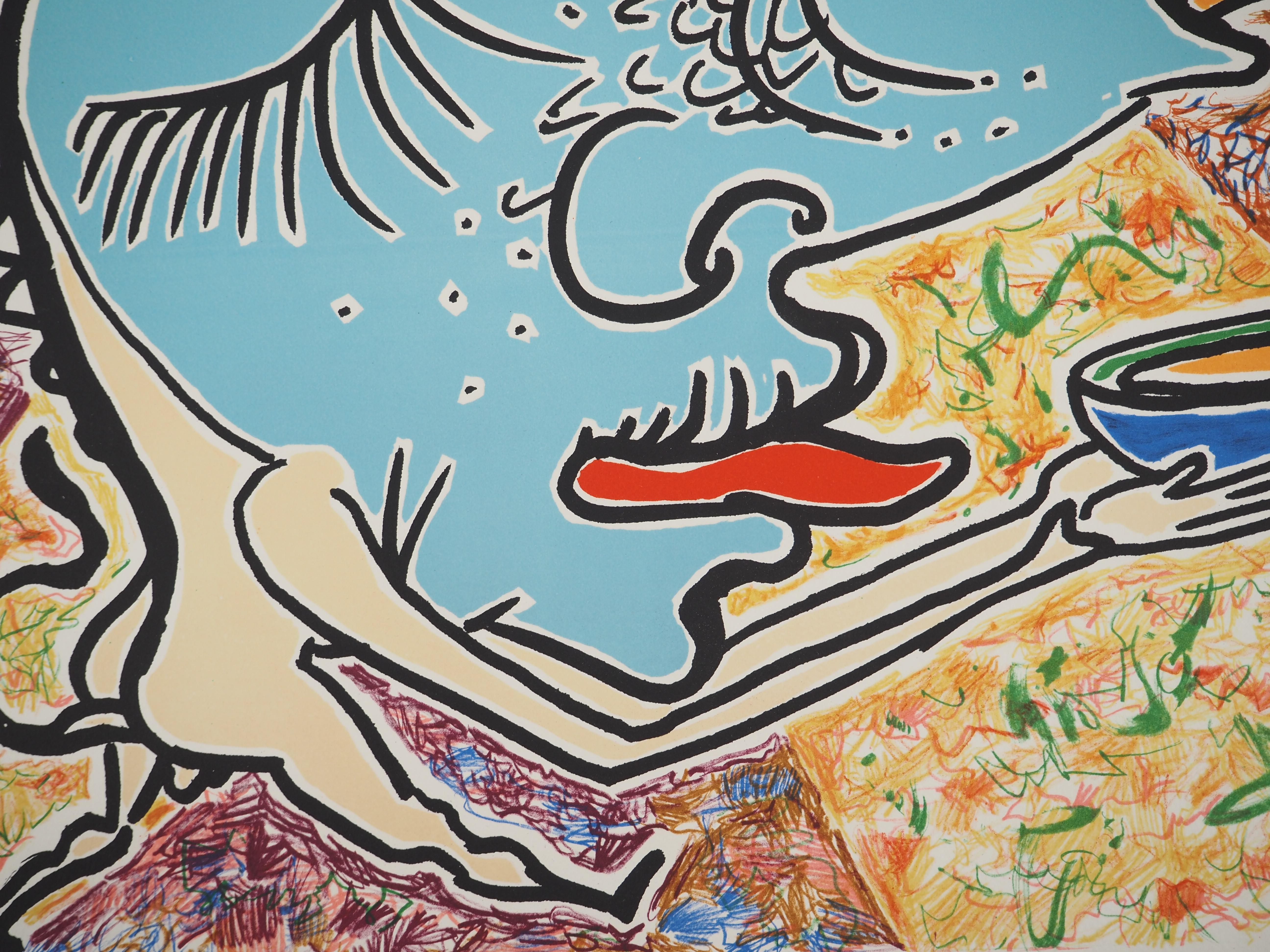 The Vitraux: The Surrealist Fish - Litografia originale firmata (Field #76-2E) in vendita 1