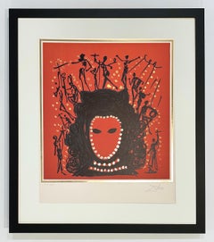 Salvador Dali Lithograph, Signed, 1972, "The Watcher (Knights of the Realm)"