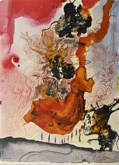 Then stood up Elias the prophet as fire, and his word burnt  - Lithograph - 1964