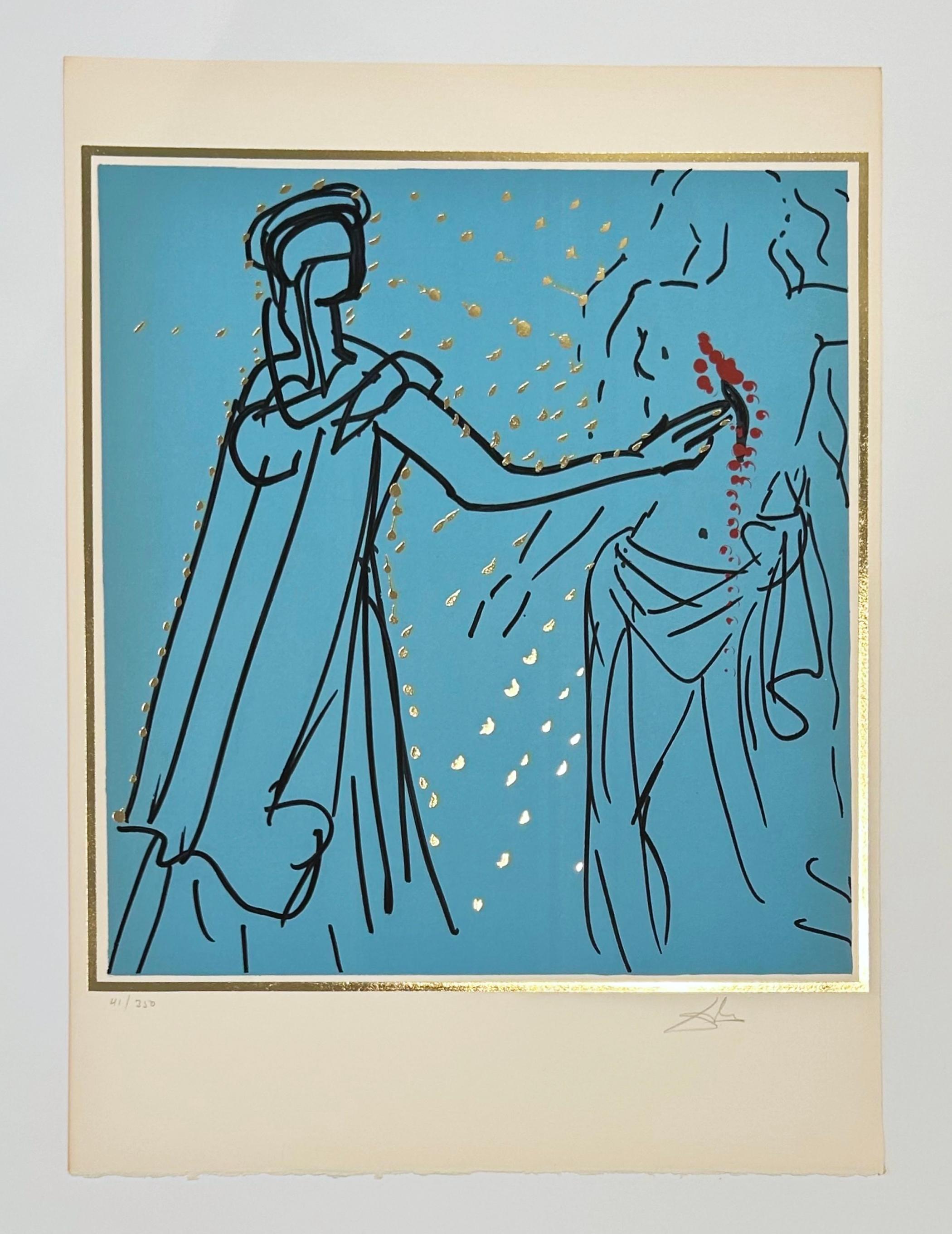 Thomas (Lancelot Healing Sir Urre) - Surrealist Print by Salvador Dalí