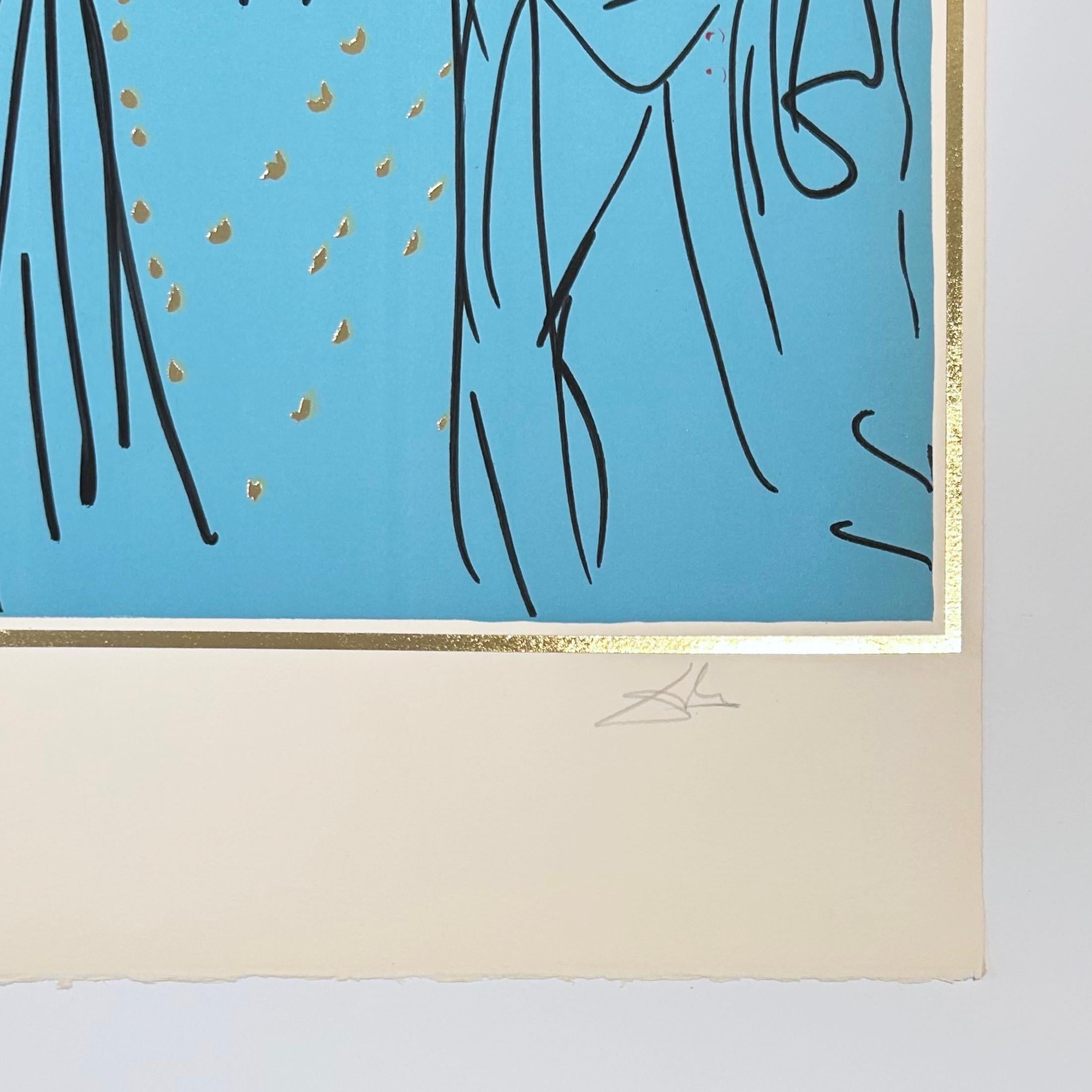 Thomas (Lancelot Heal's Sir Urre) - Bleu Portrait Print par Salvador Dalí