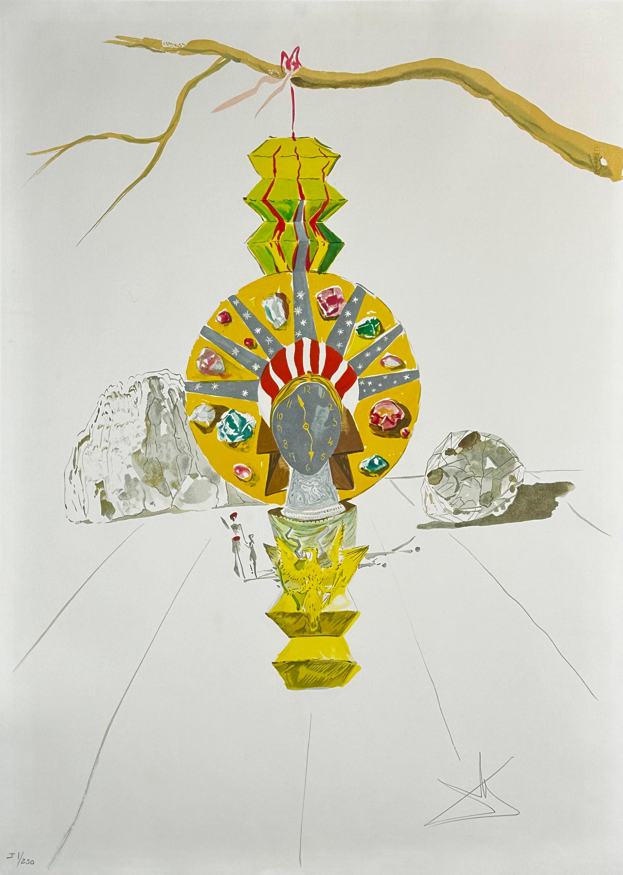 Salvador Dalí Abstract Print - Time American Clock