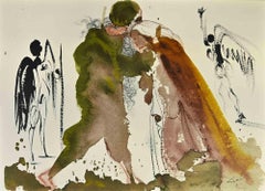 Tobias hört Raphael zu - Lithographie - 1964