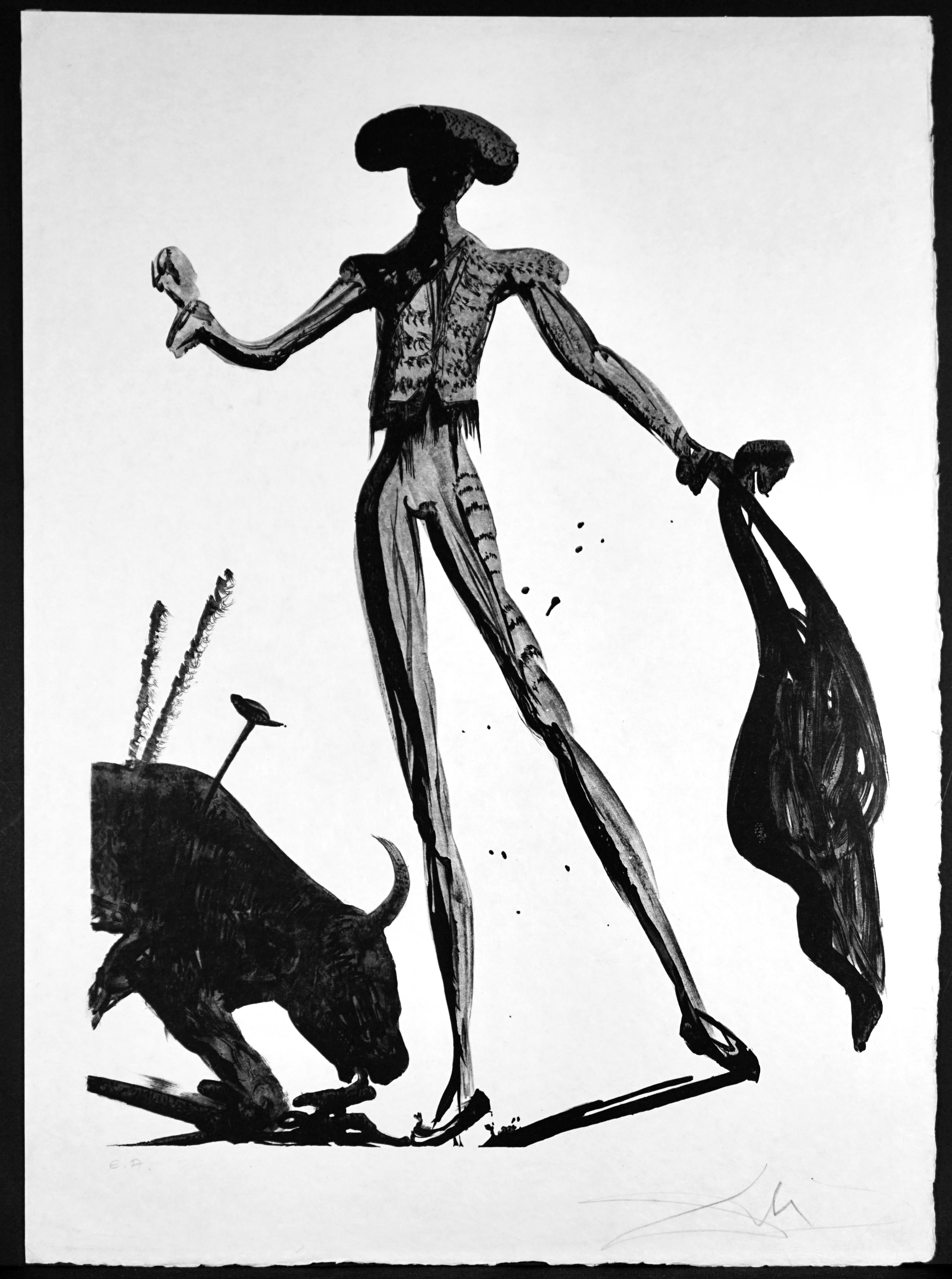 Salvador Dalí Figurative Print - Torero Noir 
