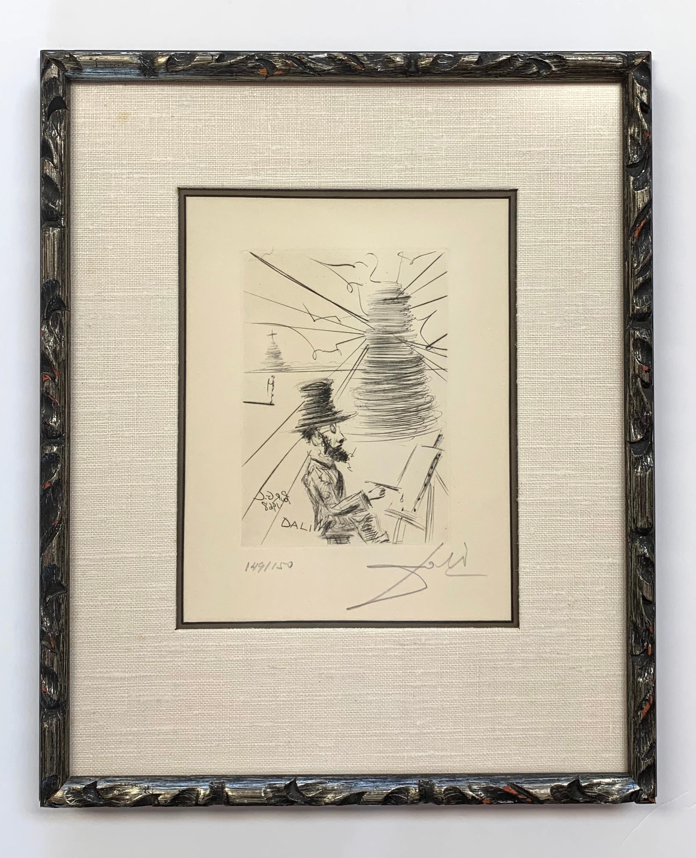 Toulouse-Lautrec, Surrealist Etching - Print by Salvador Dalí