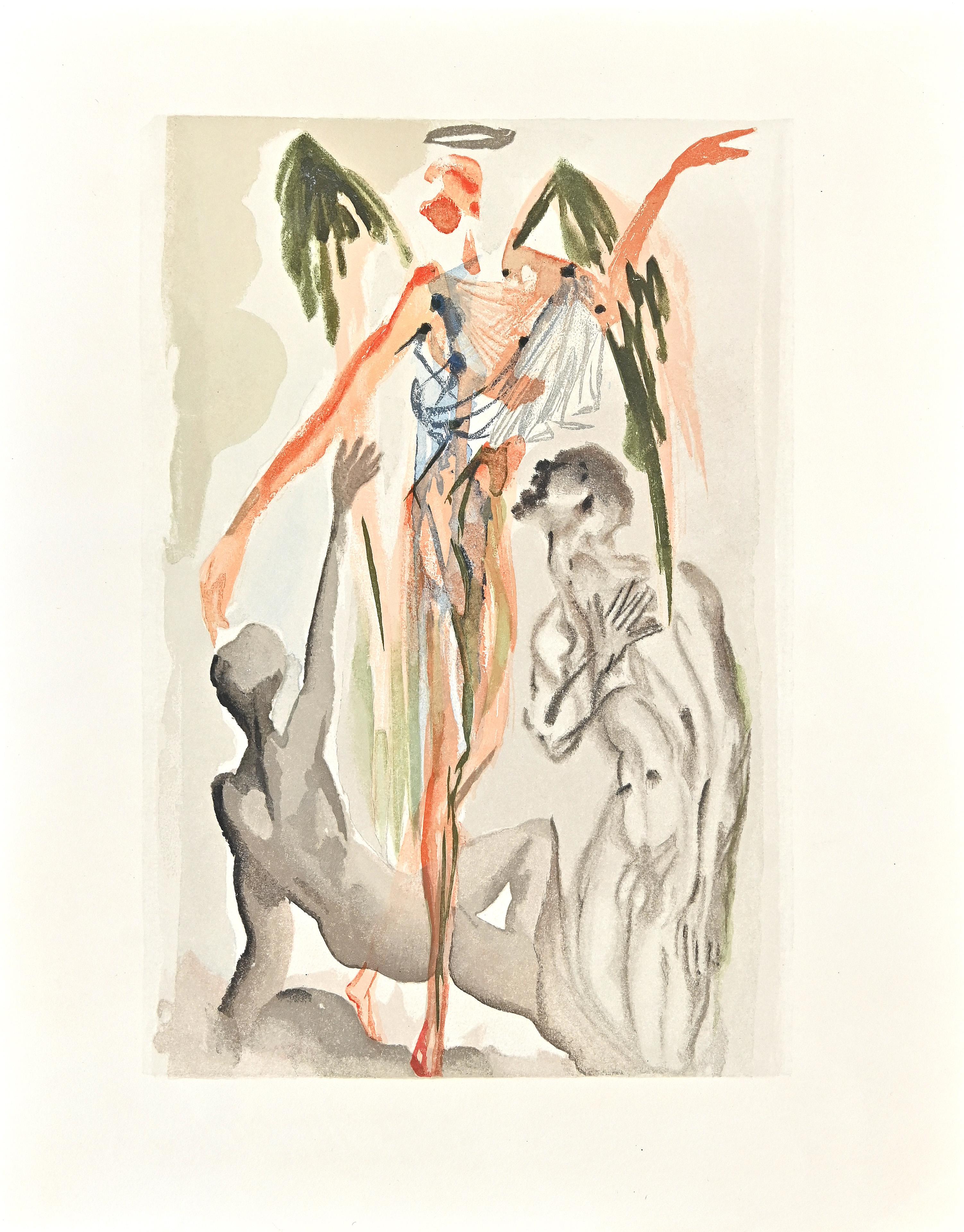 Salvador Dalí Portrait Print - Towards of Tree of Law - Woodcut Print Attr. to S. Dalì - 1963