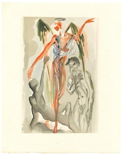 Towards the Tree of Law - Original Woodcut by Salvador Dalì - 1963