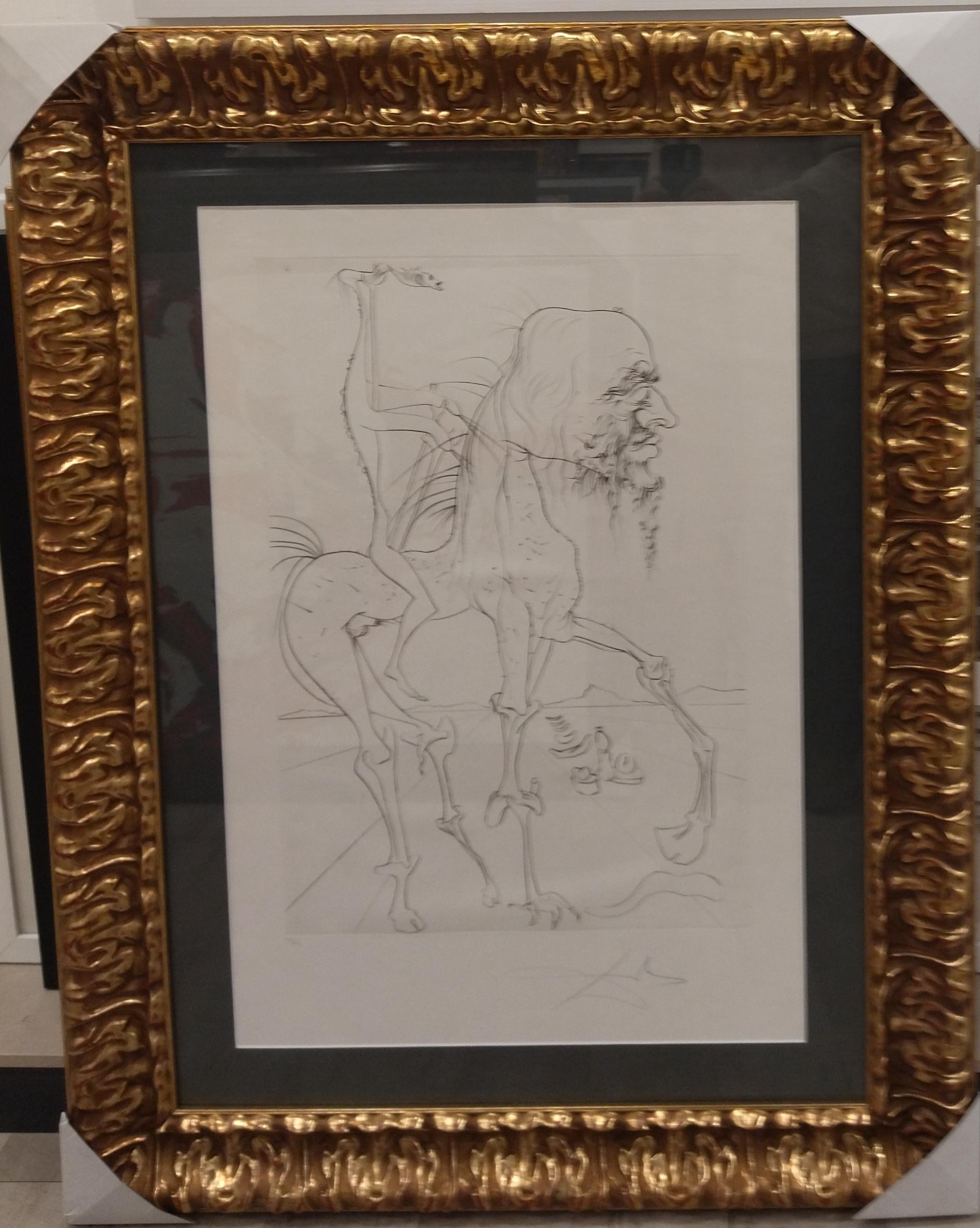 Trajan and the Chimera of Horaci. engraving painting - Print by Salvador Dalí