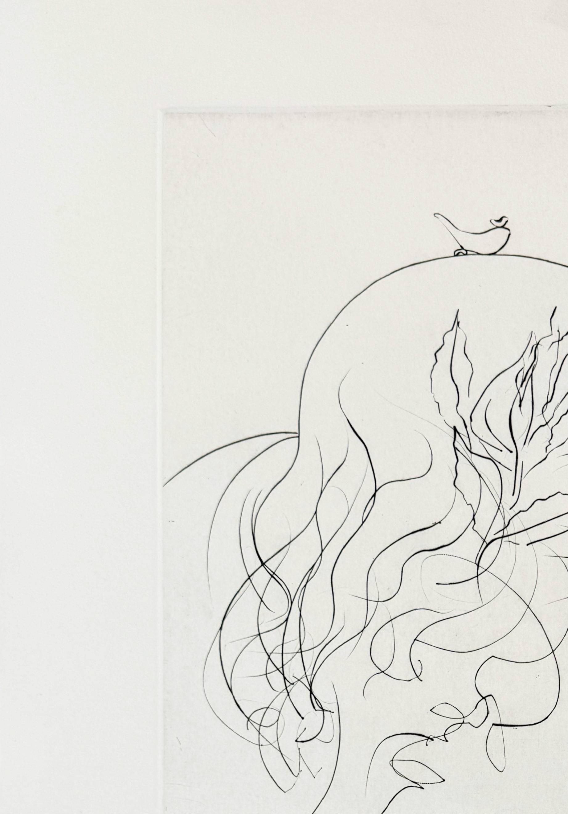 Trajan - Gray Print by Salvador Dalí