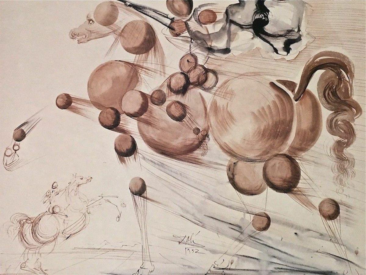 Salvador Dalí Figurative Print - Transparent Horse