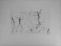 Hommage an Leonardo da Vinci, Elektronik - Handsignierte Original-Radierung