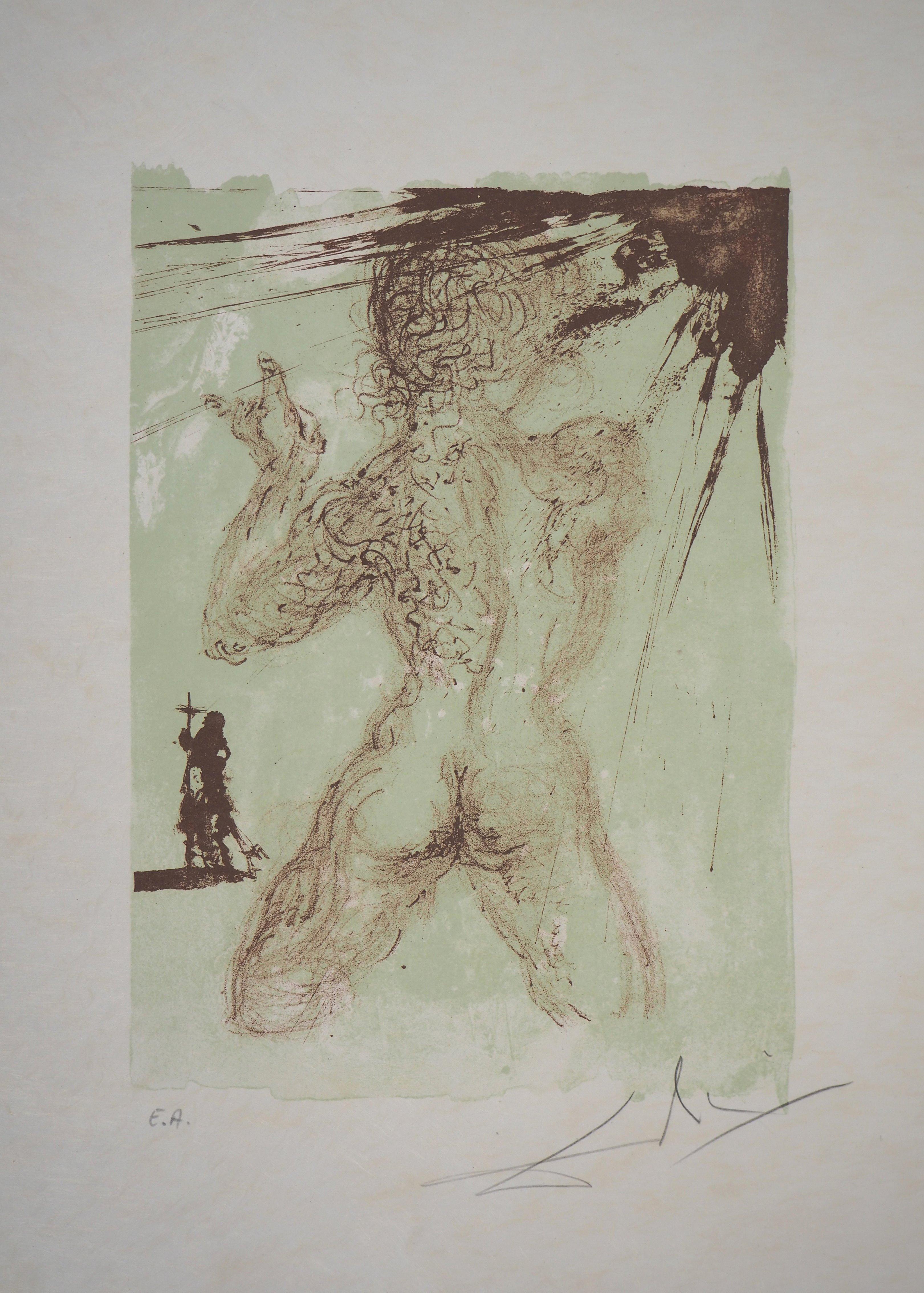 Salvador Dalí Nude Print - Tribute to Meissonier : Male Nude - Original Handsigned Lithograph (Field 67-2A)