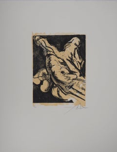 Tribute to Meissonier: Die Hand – Original handsignierte Lithographie (Fächer 67-2D)