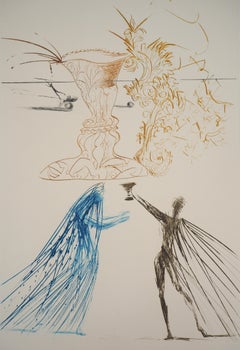 Tristan and Iseult and Cup Faces, 1970 - Original Handsigned Etching 